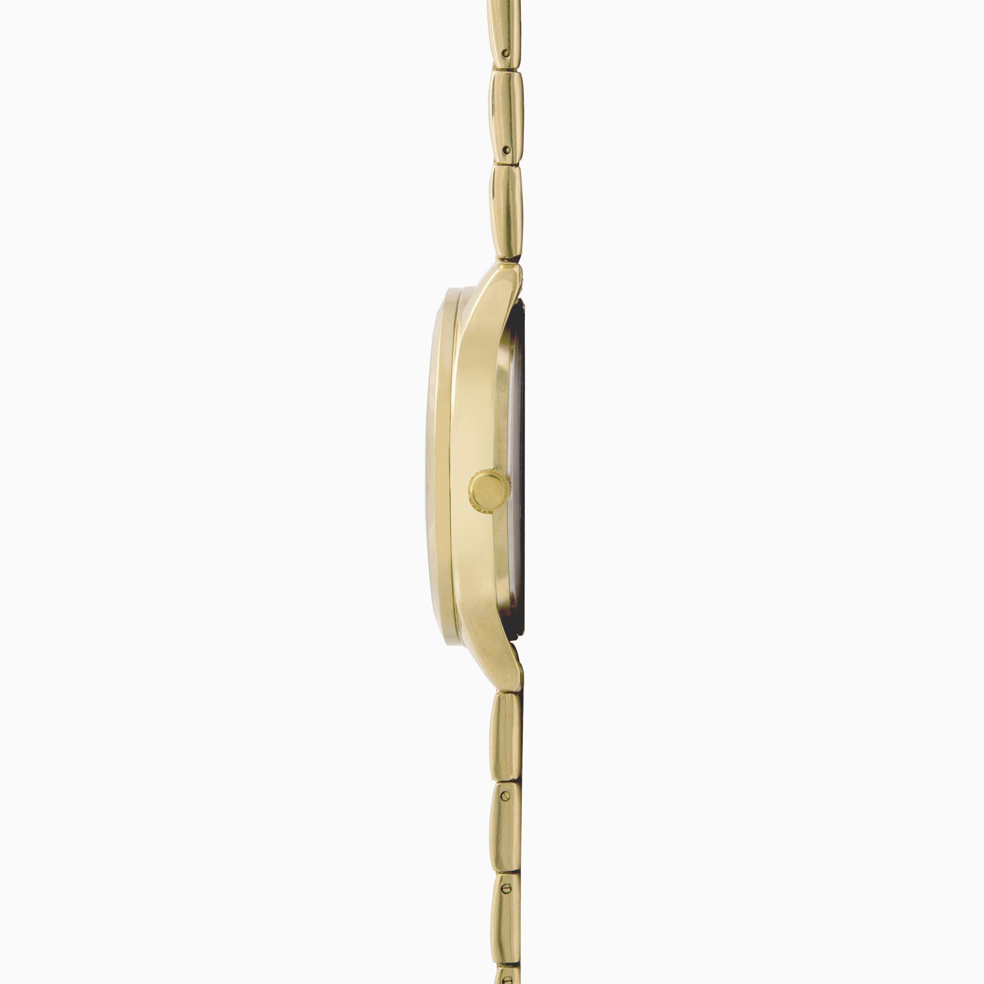 Sekonda Classic Quartz Green Dial Gold Coloured Stainless Steel Men's Watch 1996