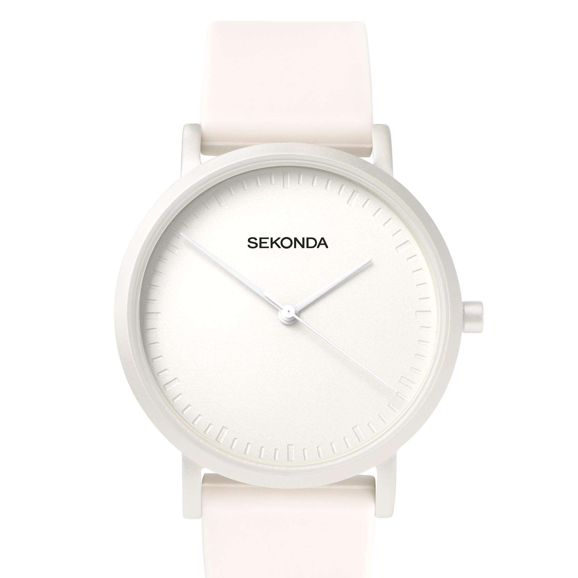 Sekonda In Colour Quartz White Dial White Silicone Strap Ladies Watch 40390