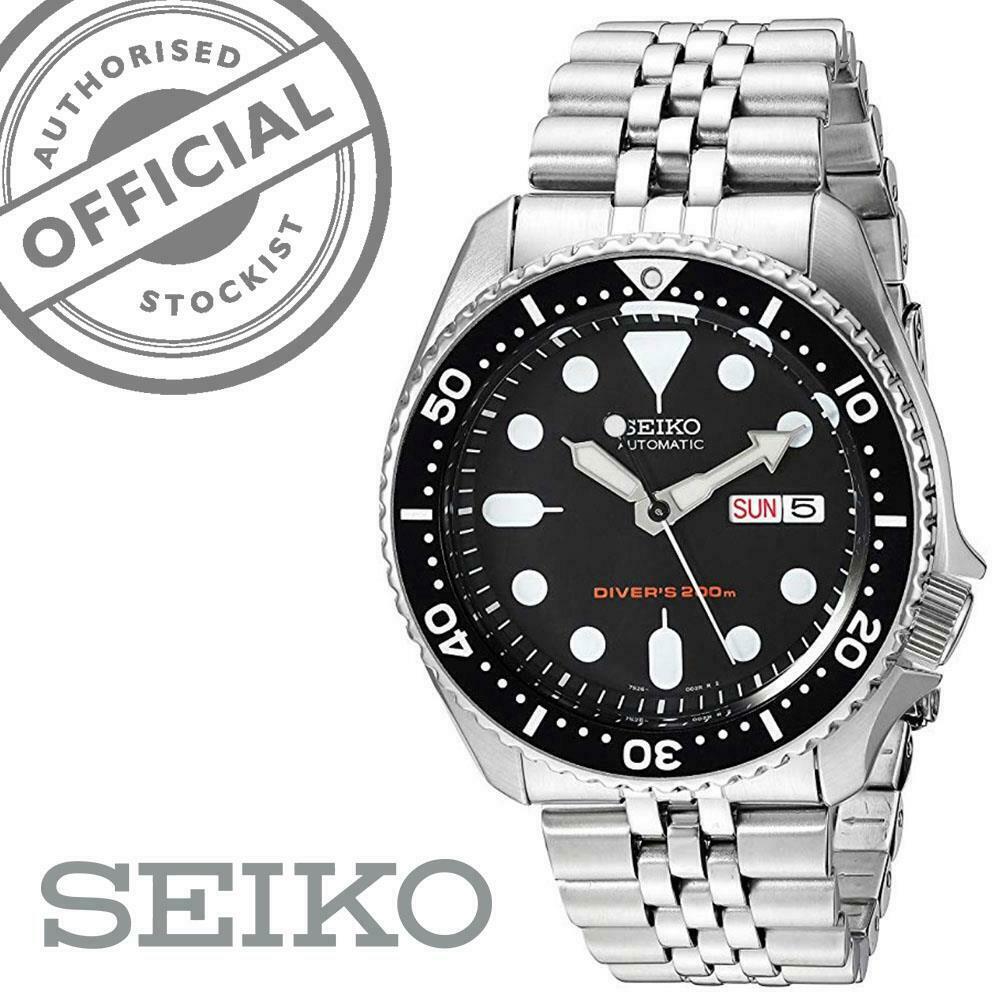 Seiko Diver's Automatic Black Dial Stainless Steel Jubilee Bracelet Men's Watch SKX007K2 REF: 62485 - WatchNation