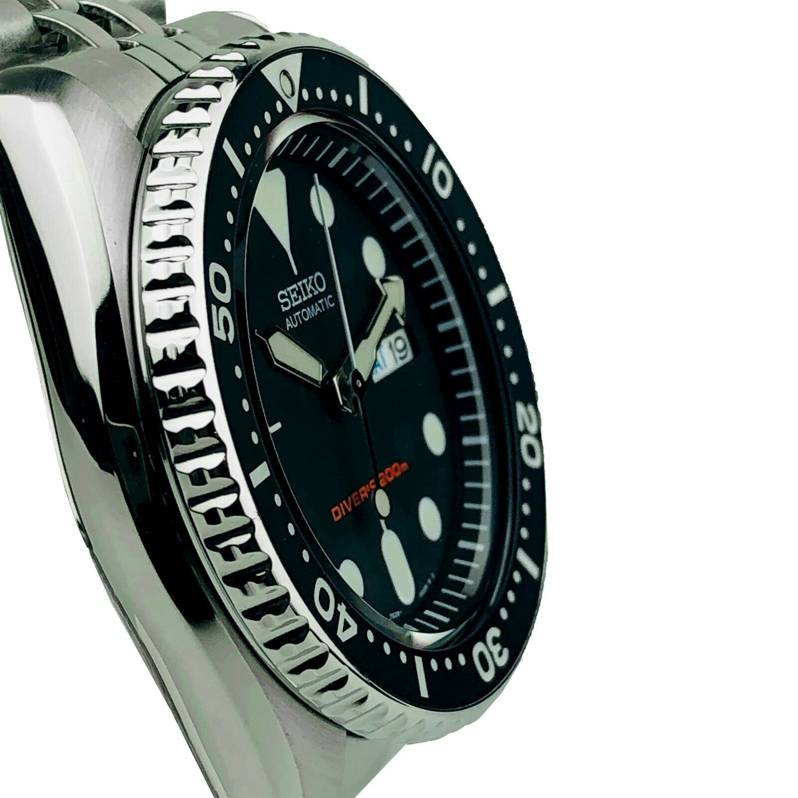 Seiko Diver's Automatic Black Dial Stainless Steel Jubilee Bracelet Men's Watch SKX007K2 REF: 62485 - WatchNation