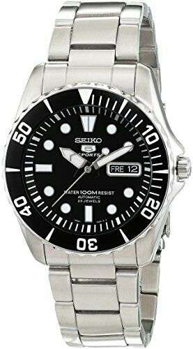 Seiko 5 Sports ‘Sea Urchin’ Automatic Black Dial Stainless Steel Bracelet Men's Watch SNZF17K1