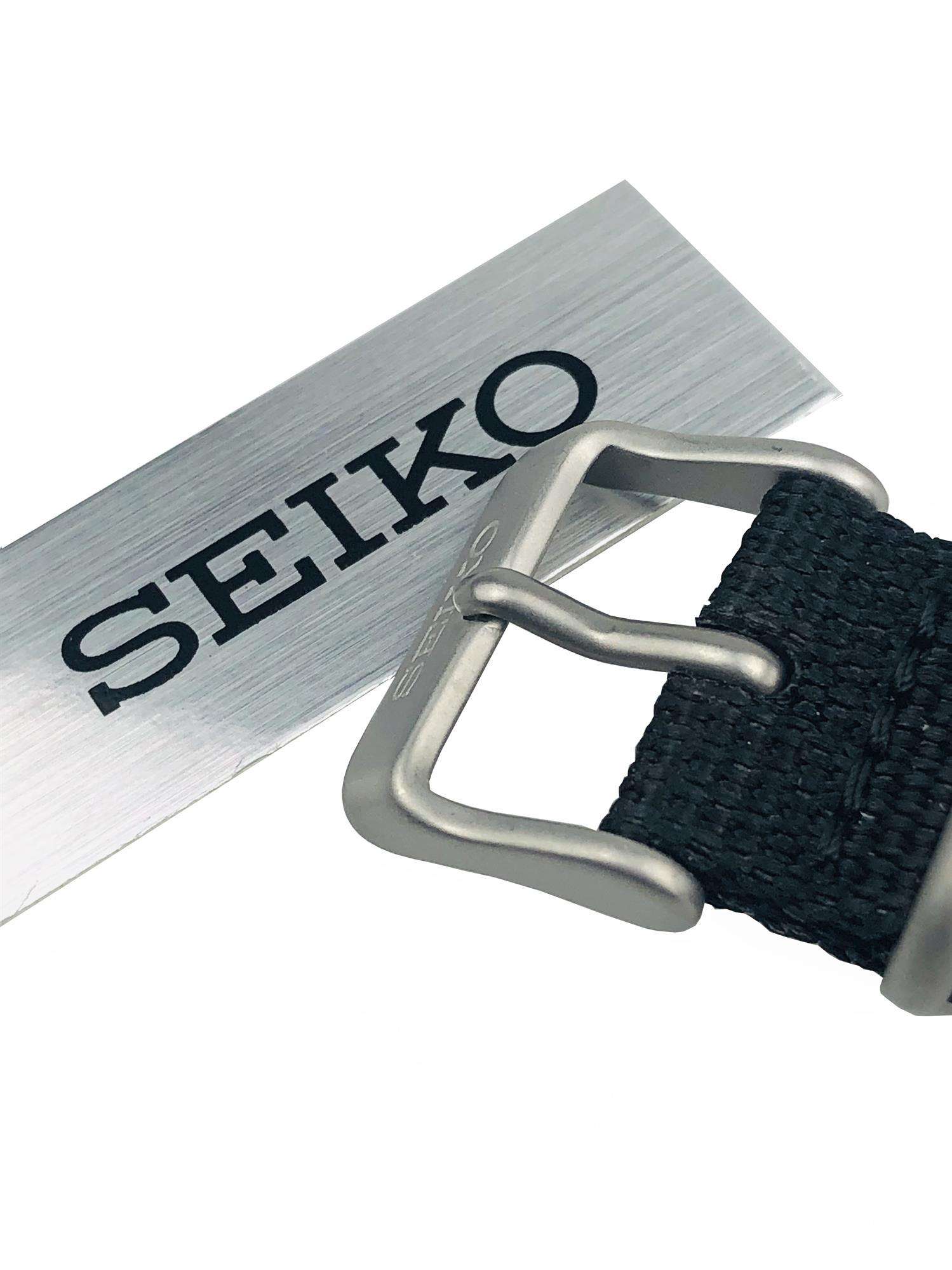 Seiko 5 Automatic Black Dial Black NATO Fabric Strap Men's Watch SNK809K2