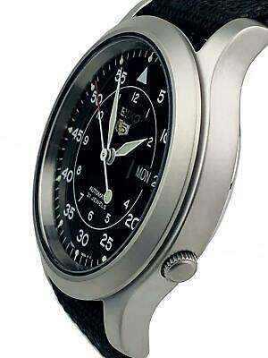 Seiko 5 Automatic Black Dial Black NATO Fabric Strap Men's Watch SNK809K2
