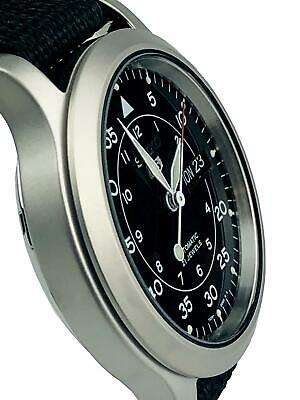 Seiko 5 Automatic Black Dial Black NATO Fabric Strap Men's Watch SNK809K2
