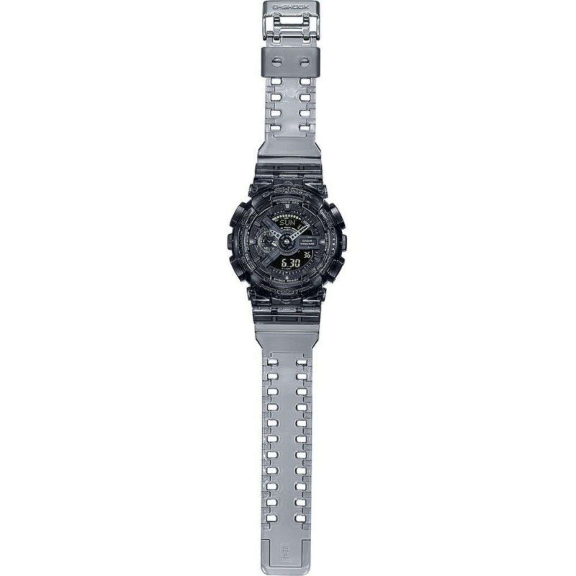 Casio G-Shock Skeleton Series Digital Grey Dial Resin Bracelet Mens Watch GA-110SKE-8AER