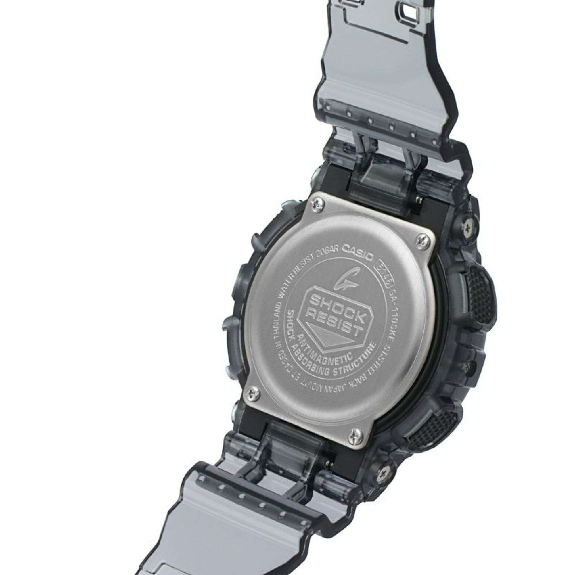 Casio G-Shock Skeleton Series Digital Grey Dial Resin Bracelet Mens Watch GA-110SKE-8AER