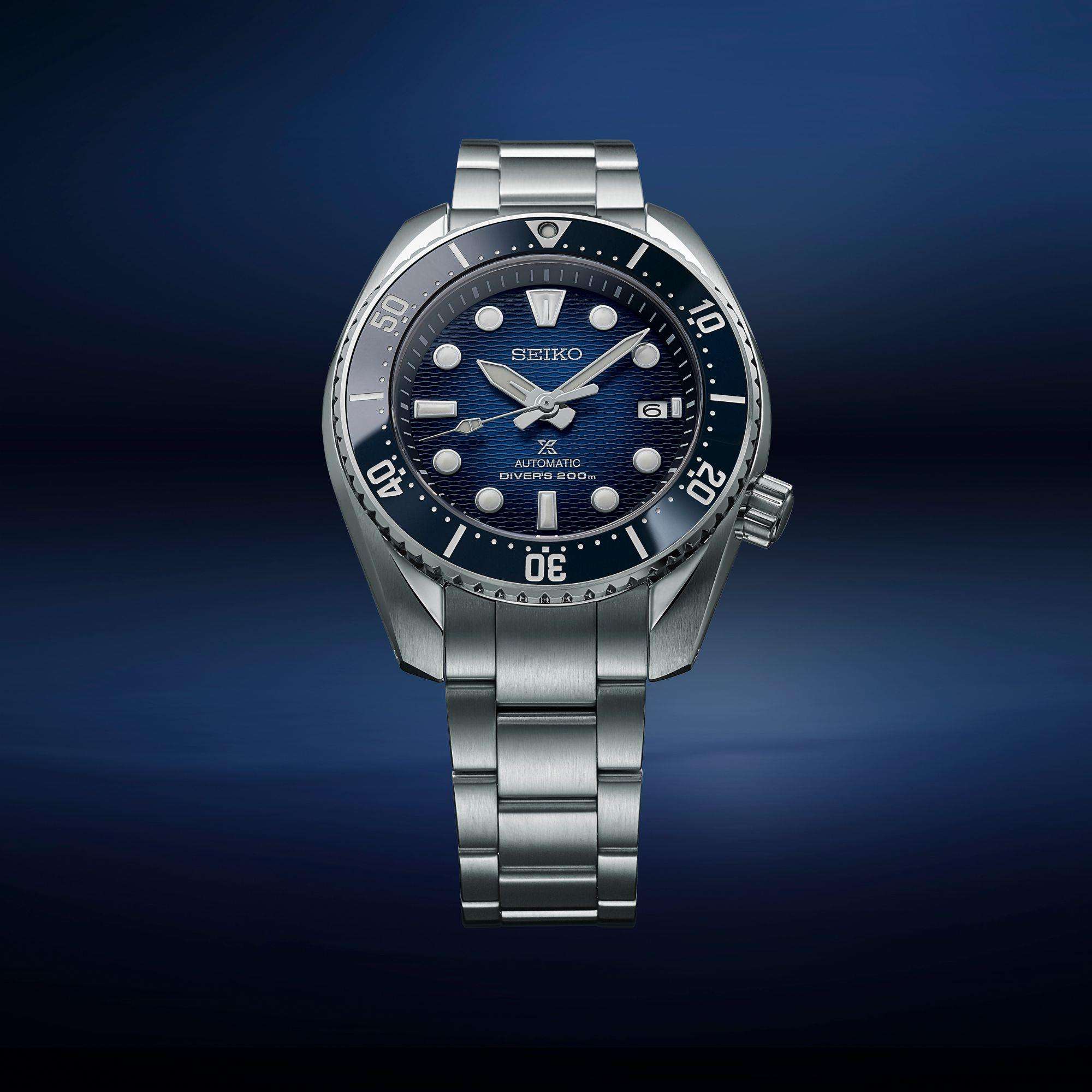 Seiko Prospex King Sumo 'Graduation' Automatic Blue Dial Steel Bracelet Divers Men's Watch SPB321J1