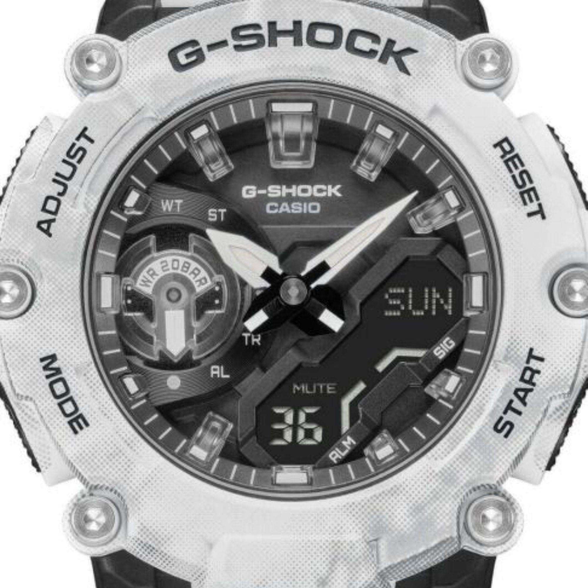 Casio G-Shock Snow Camo Series Dual Display Men's Watch GA-2200GC-7AER