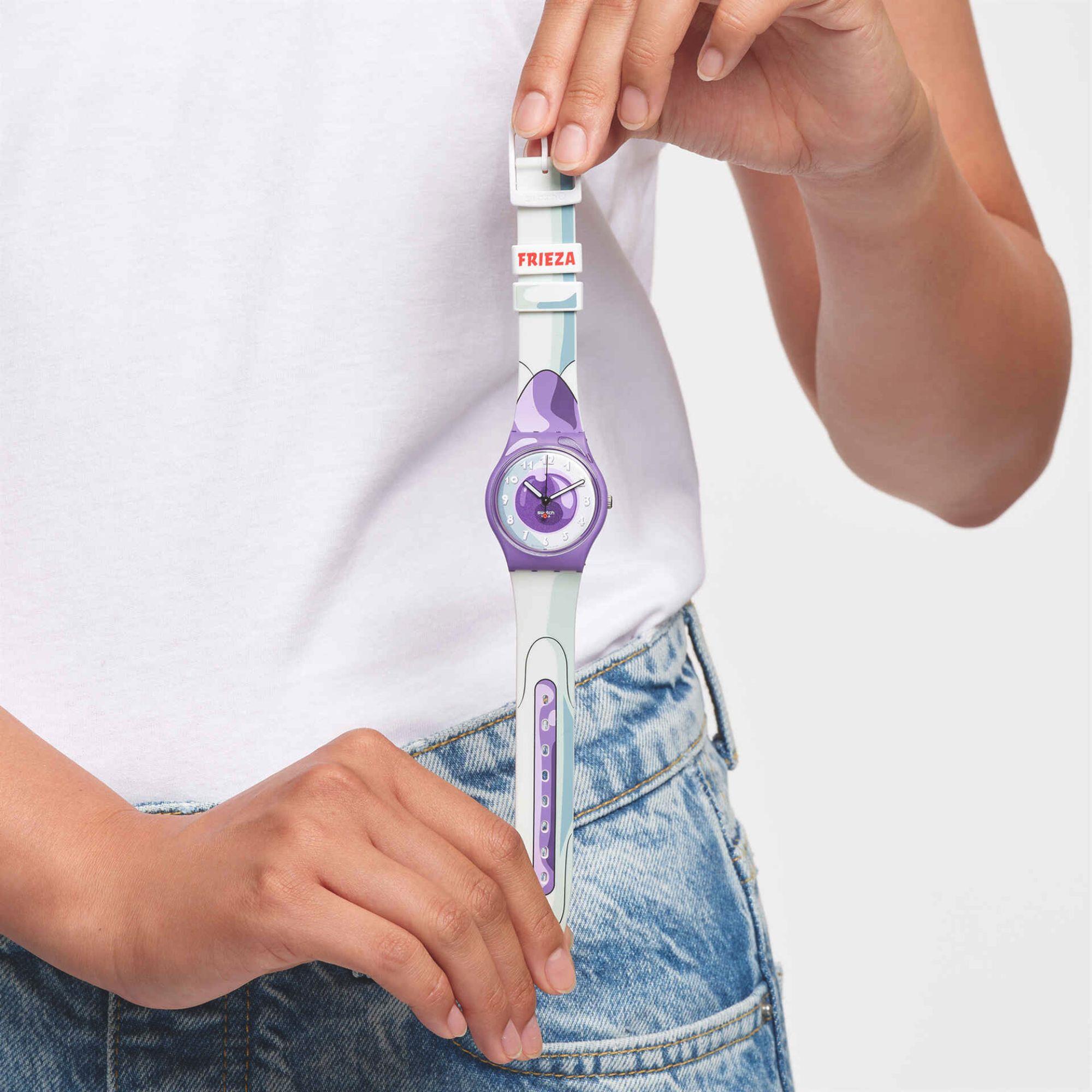Swatch Dragon Ball Z Frieza Purple Dial Watch GZ359