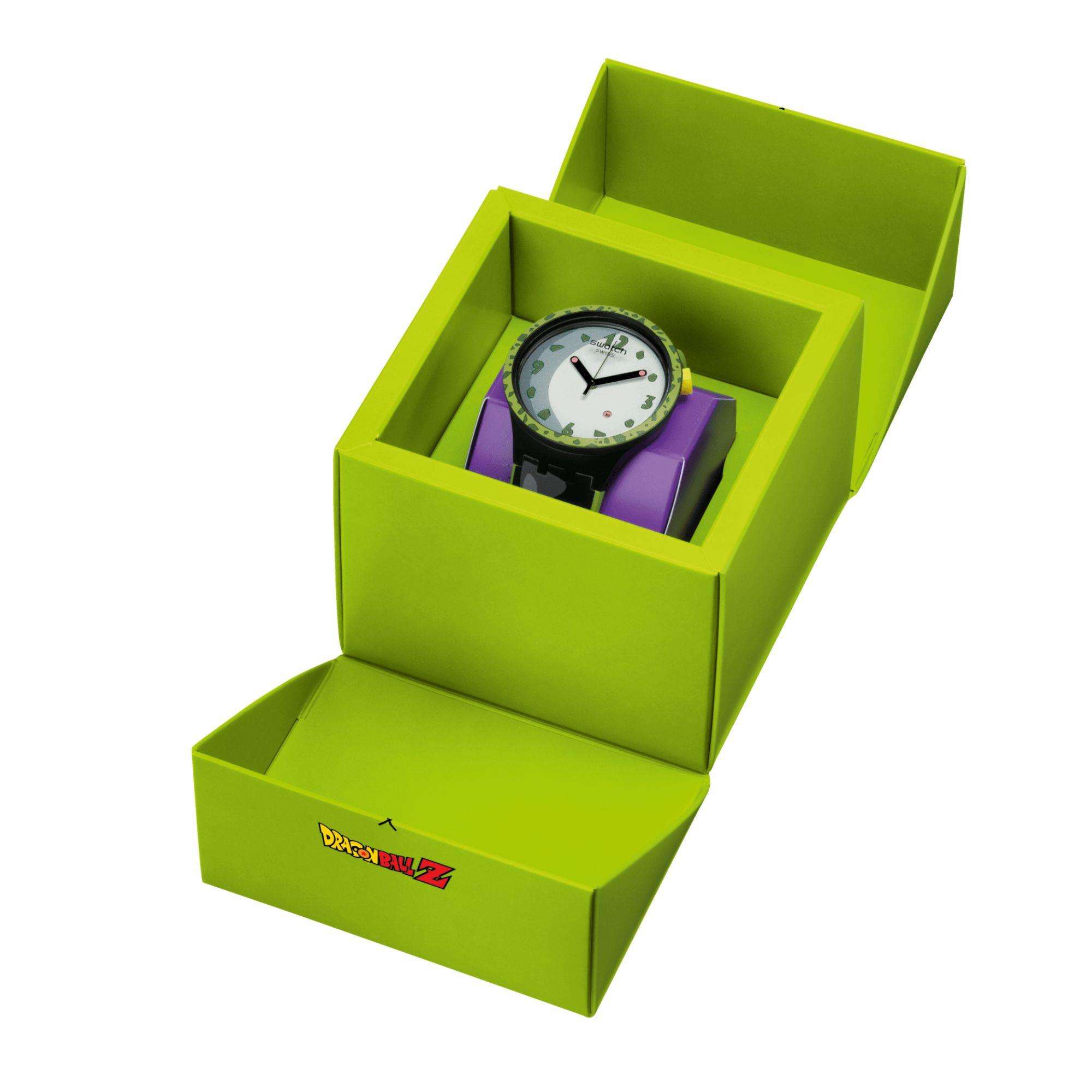 Swatch Dragon Ball Z Cell White Dial Unisex Watch SB01Z401