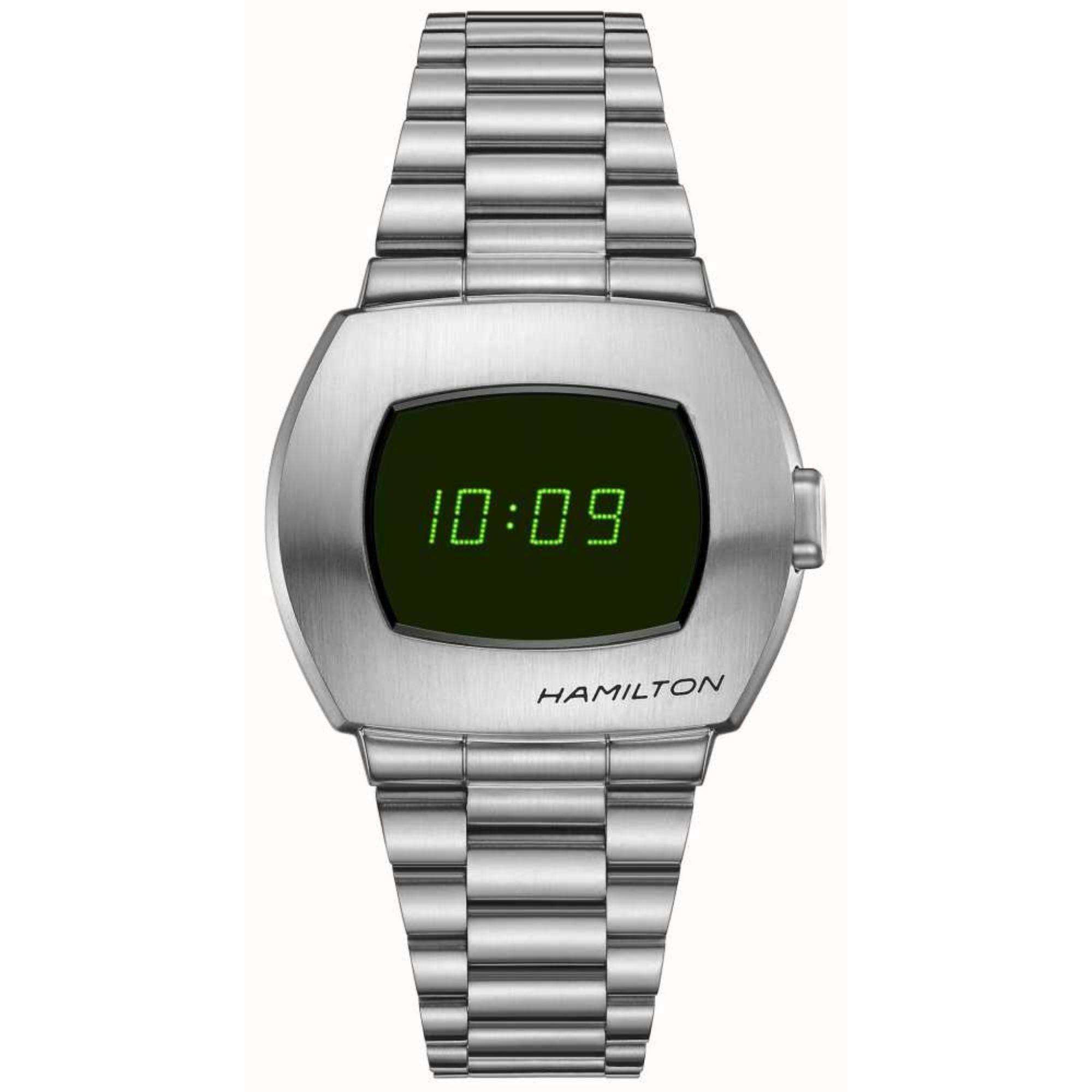 Hamilton American Classic PSR Green Digital Dial Stainless Steel Bracelet Unisex Watch H52414131