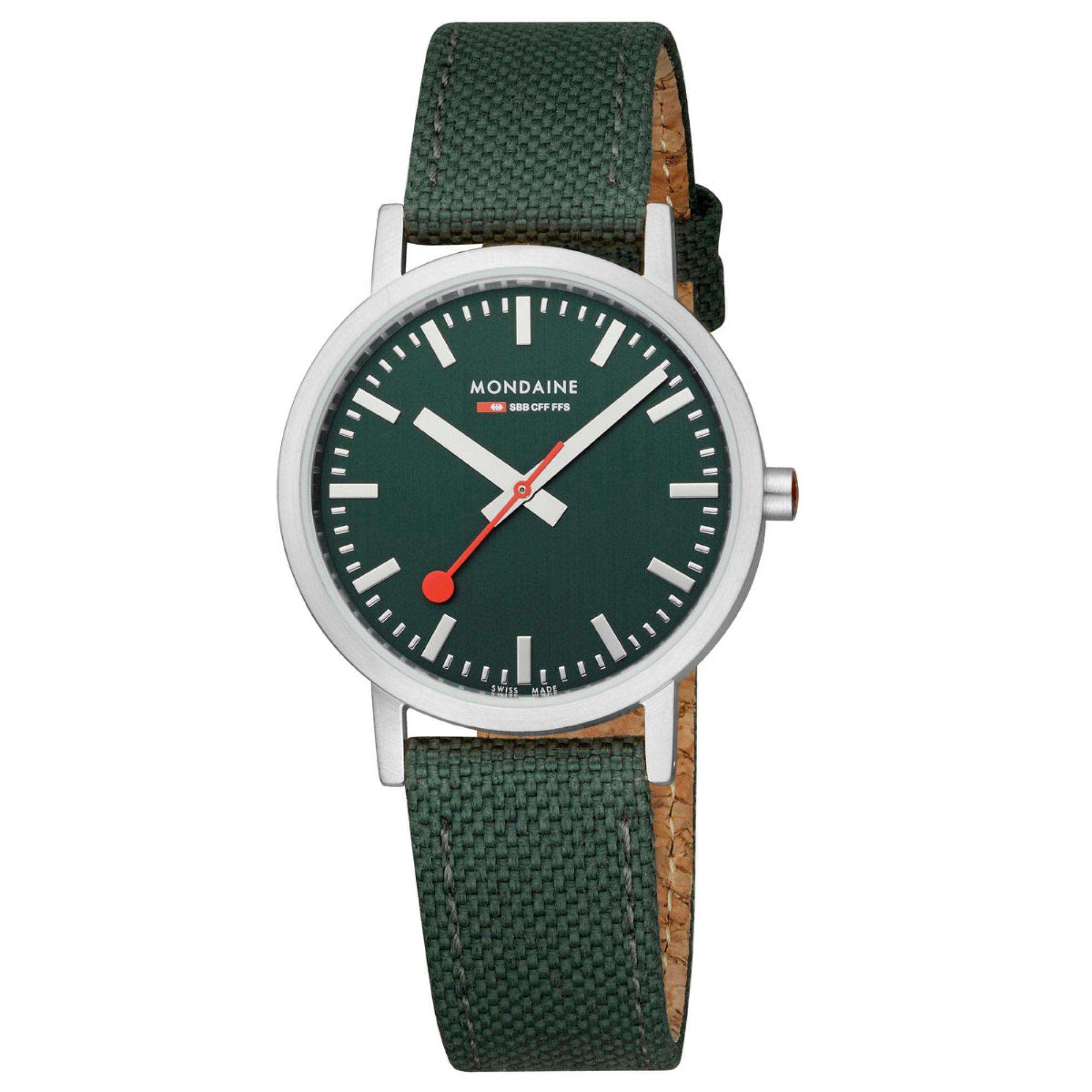 Mondaine Classic Forest Green Dial Unisex Bracelet Watch A660.30314.60SBF