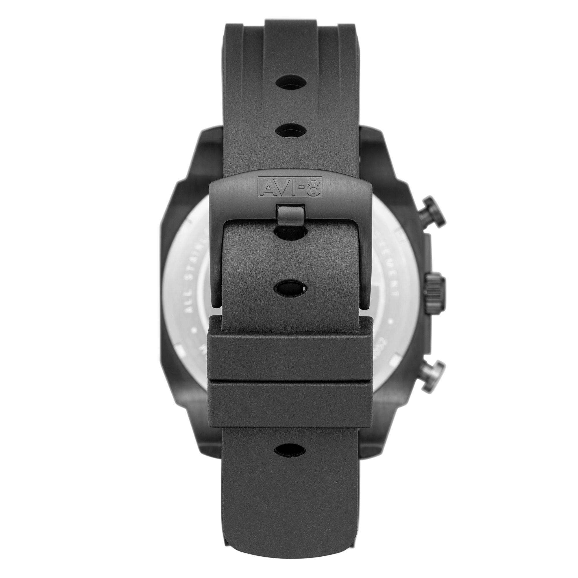 AVI-8 Hawker Hunter Retrograde Chronograph Tactical Black Mens Watch AV-4052-R1