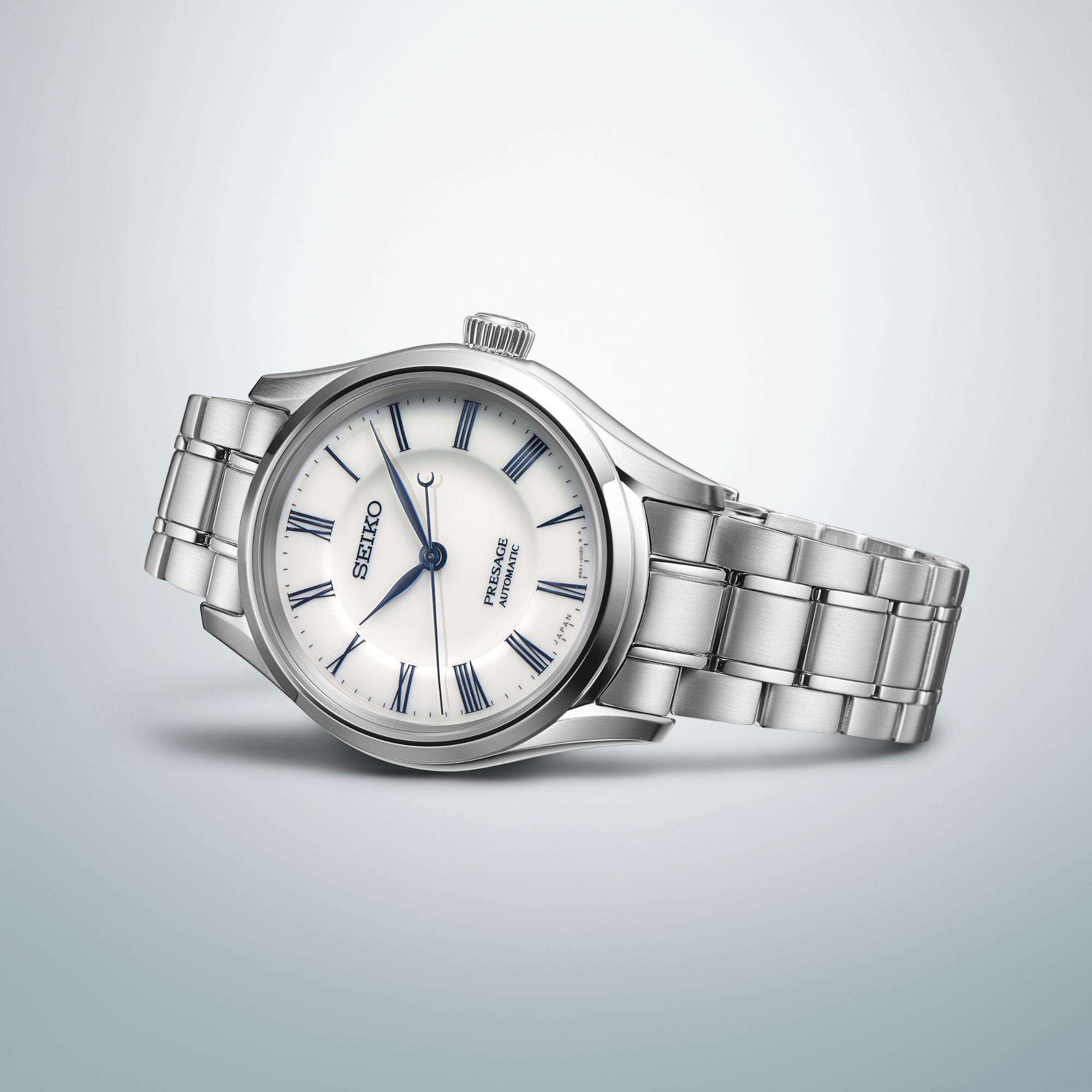 Seiko Presage "Hakuji" Arita Porcelain Dial Stainless Steel Bracelet Men's Watch SPB293J1