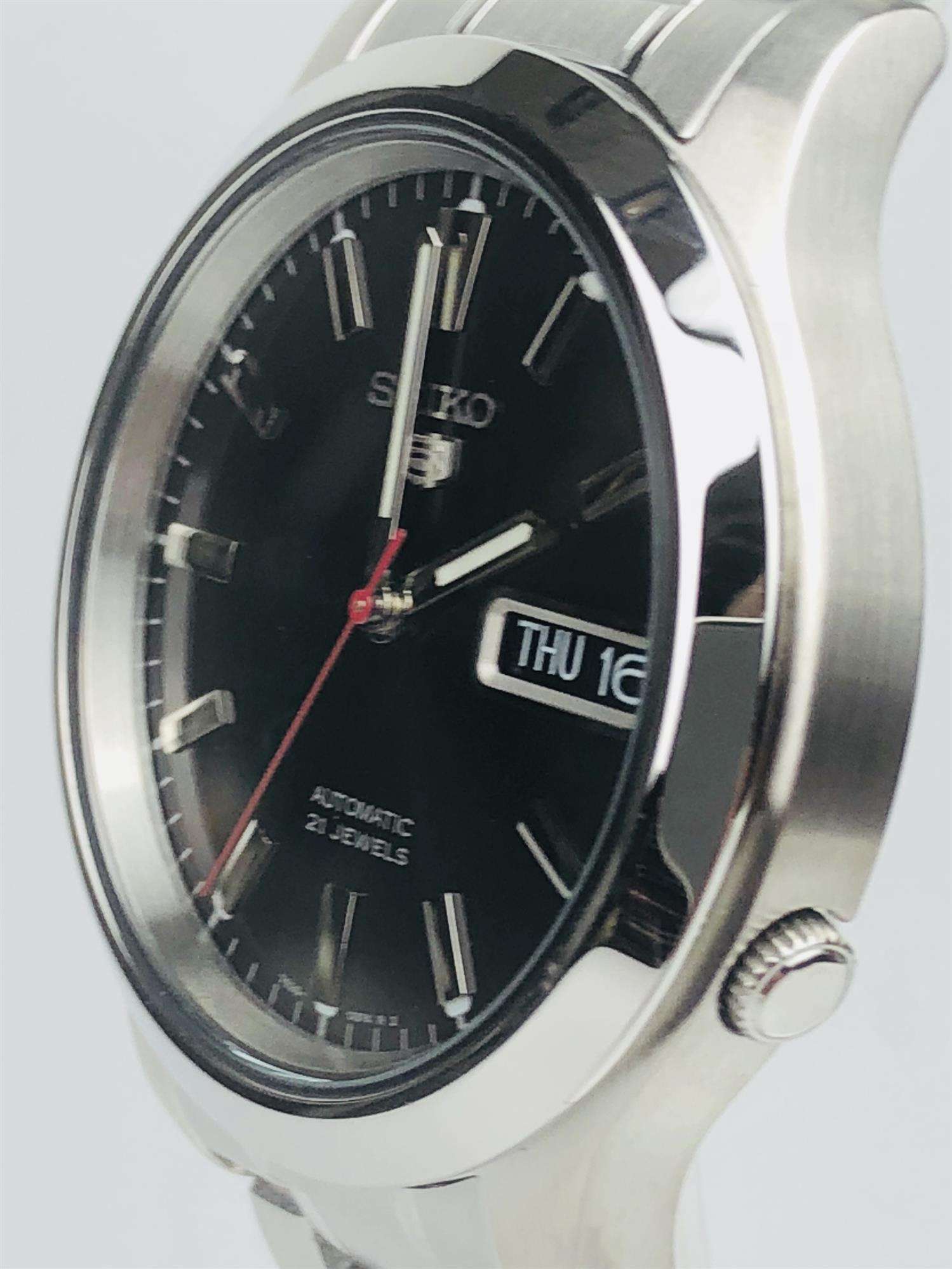 Seiko 5 Automatic Black Dial Stainless Steel Men's Watch SNK795K1