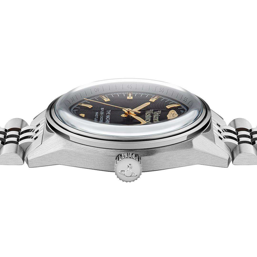 Vivienne Westwood Sydenham Black Dial Stainless Steel Bracelet Men's Watch VV251BKSL