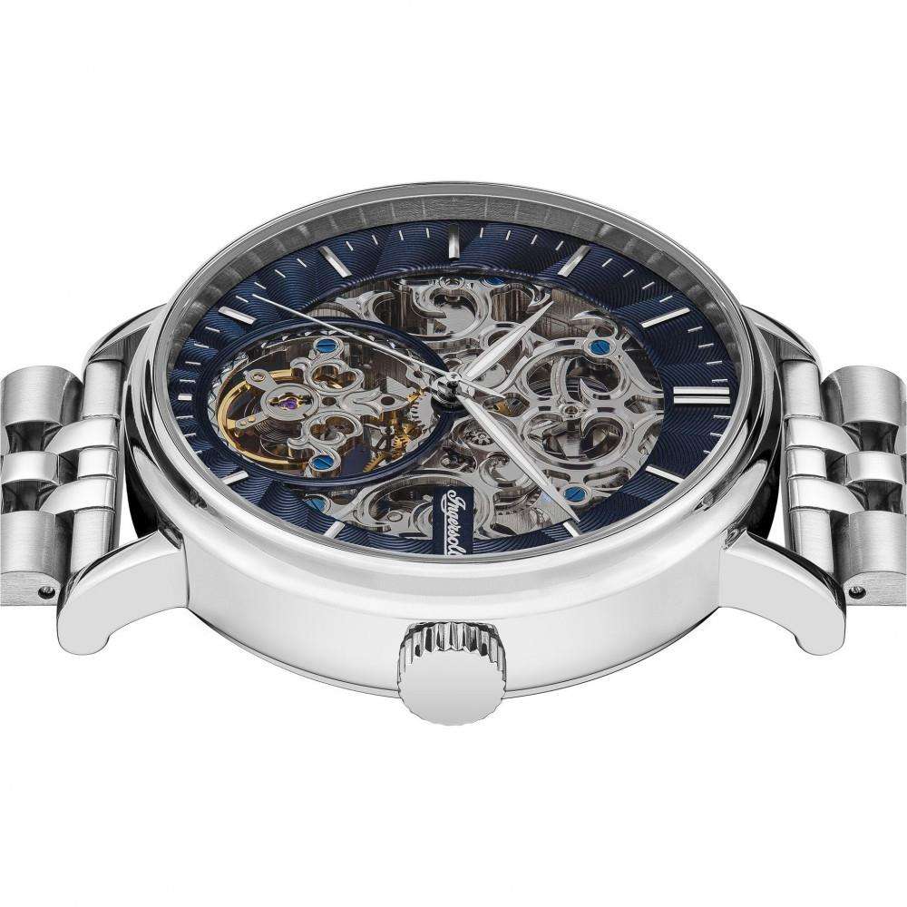 Ingersoll 1892 The Charles Automatic Men's Watch with Black Skeleton Dial and Silver Stainless Steel Bracelet - I05807