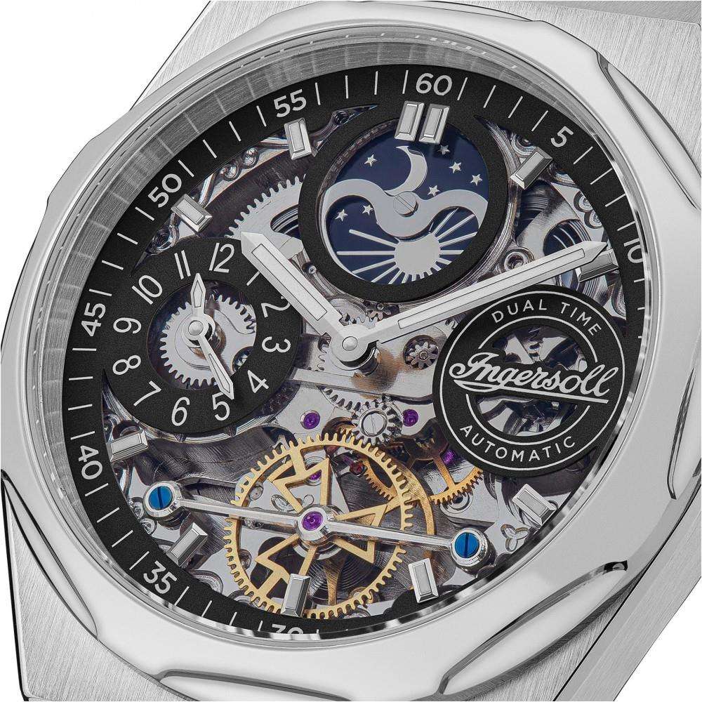 Ingersoll 1892 The Broadway Automatic Men's Watch with Black Dial and Black Leather Strap- I12903