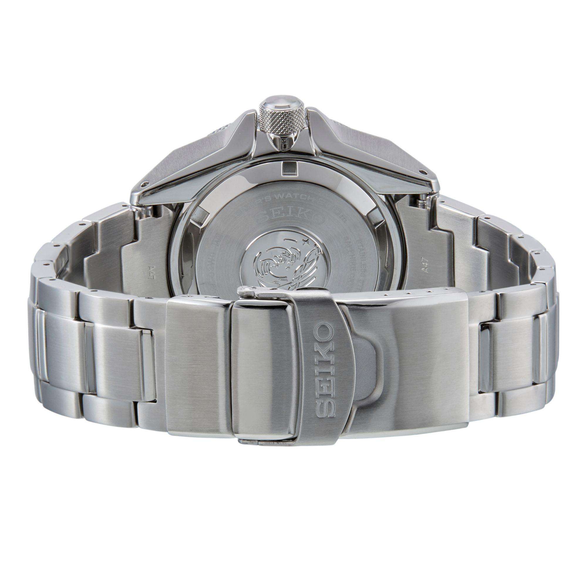 Seiko Prospex Save The Ocean 'Manta' 'King Samurai' Automatic Blue Dial Stainless Steel Bracelet Men's Watch SRPE33K1