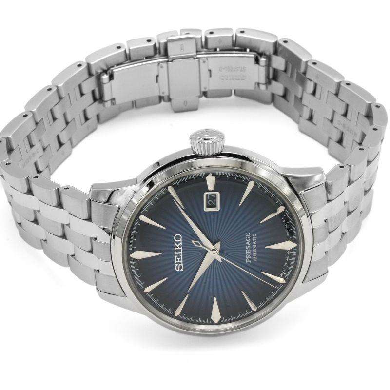 Seiko Presage Cocktail Time Blue Moon Automatic Blue Dial Silver Stainless Steel Men's Watch SRPB41J1