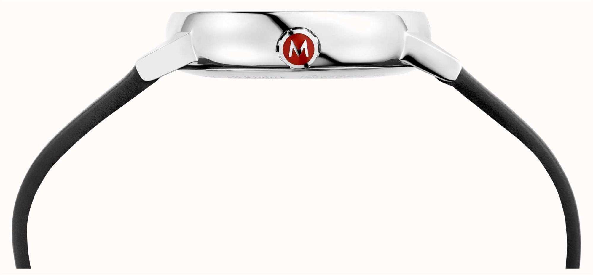 Mondaine evo2 White Dial Black Vegan Strap Ladies Watch MSE.35110.LBV