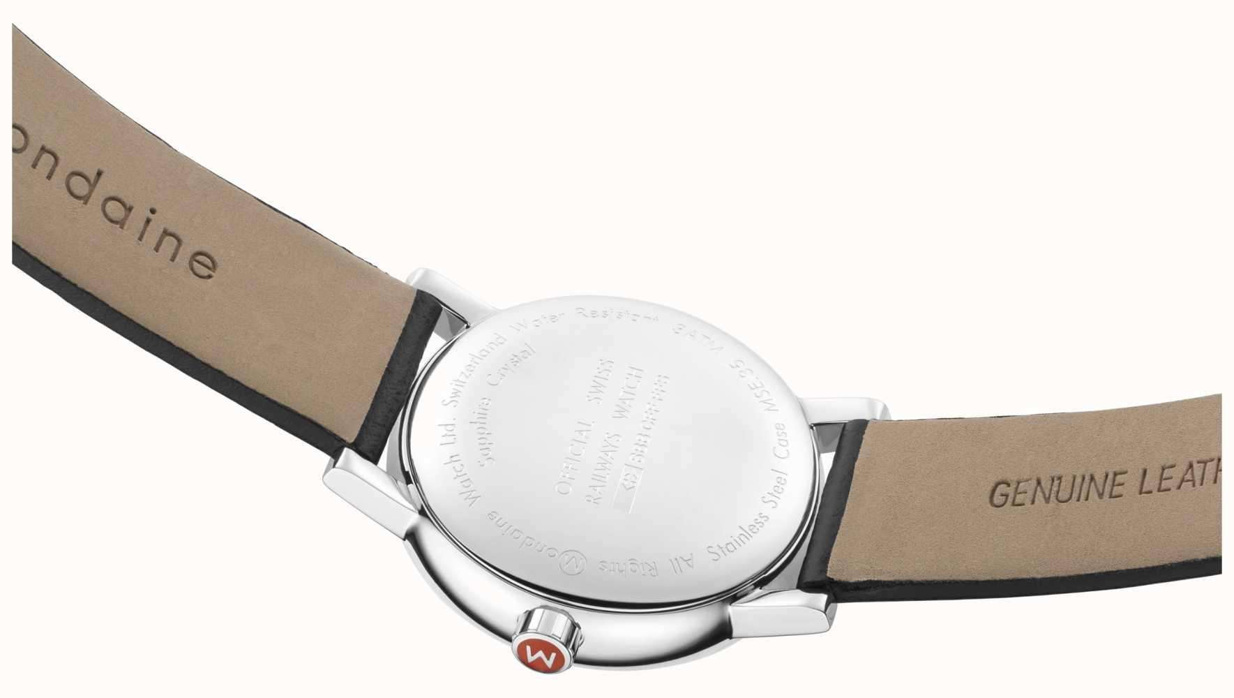 Mondaine evo2 White Dial Black Vegan Strap Ladies Watch MSE.35110.LBV
