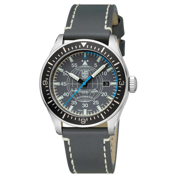Luminox Air Automatic Constellation 9600 Series Grey Dial Leather Strap Men's Watch XA.9602