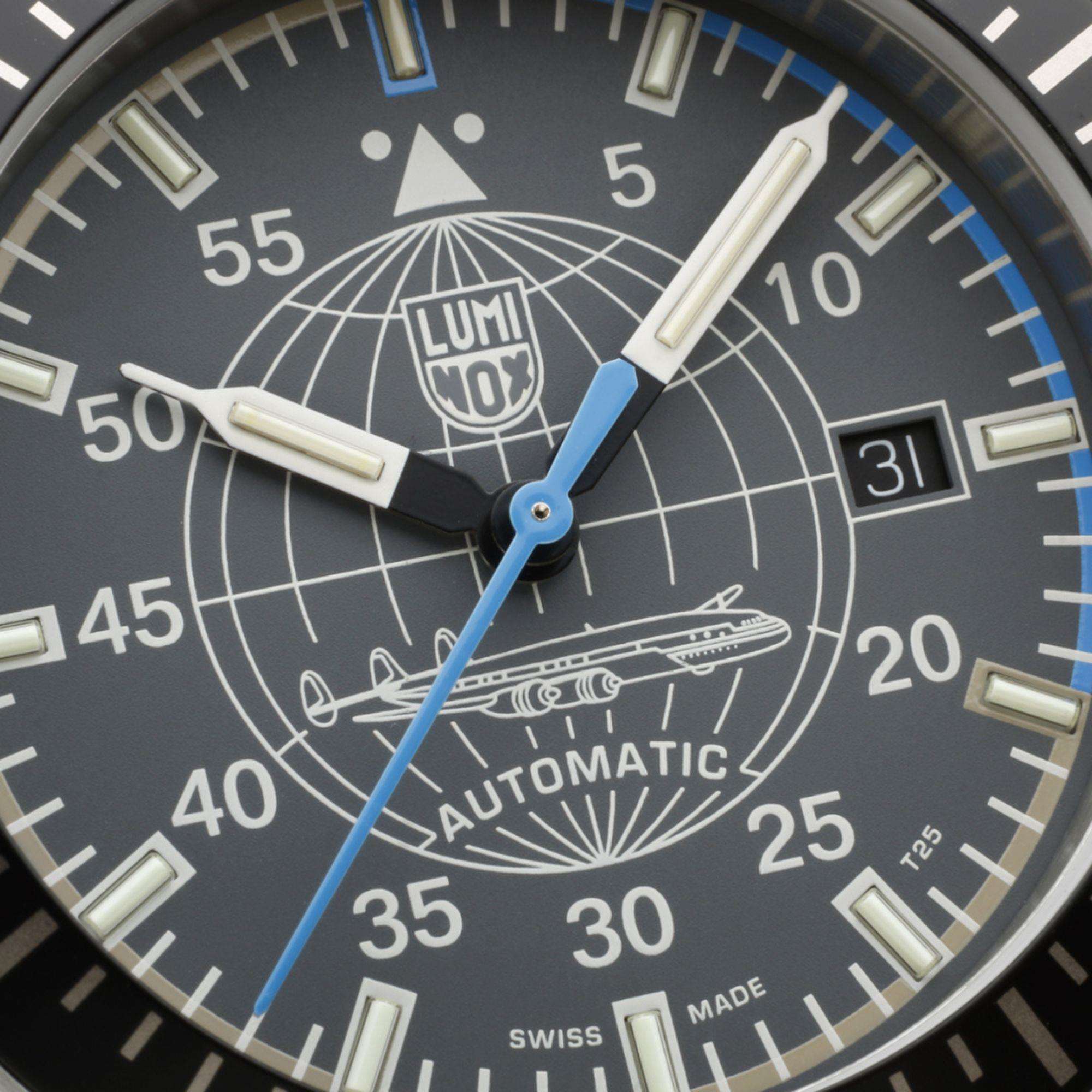 Luminox Air Automatic Constellation 9600 Series Grey Dial Leather Strap Men's Watch XA.9602
