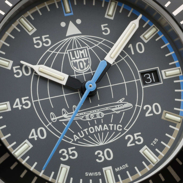 Luminox Air Automatic Constellation 9600 Series Grey Dial Leather Strap Men's Watch XA.9602