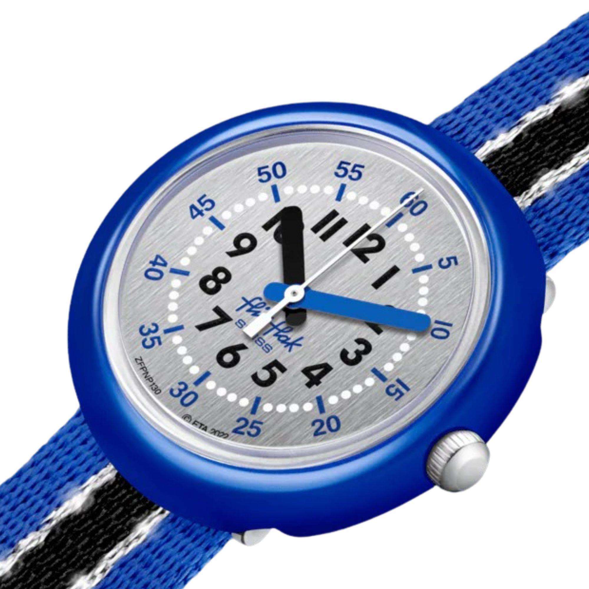 Flik Flak Shine in Silver Quartz White Dial ZFPNP130