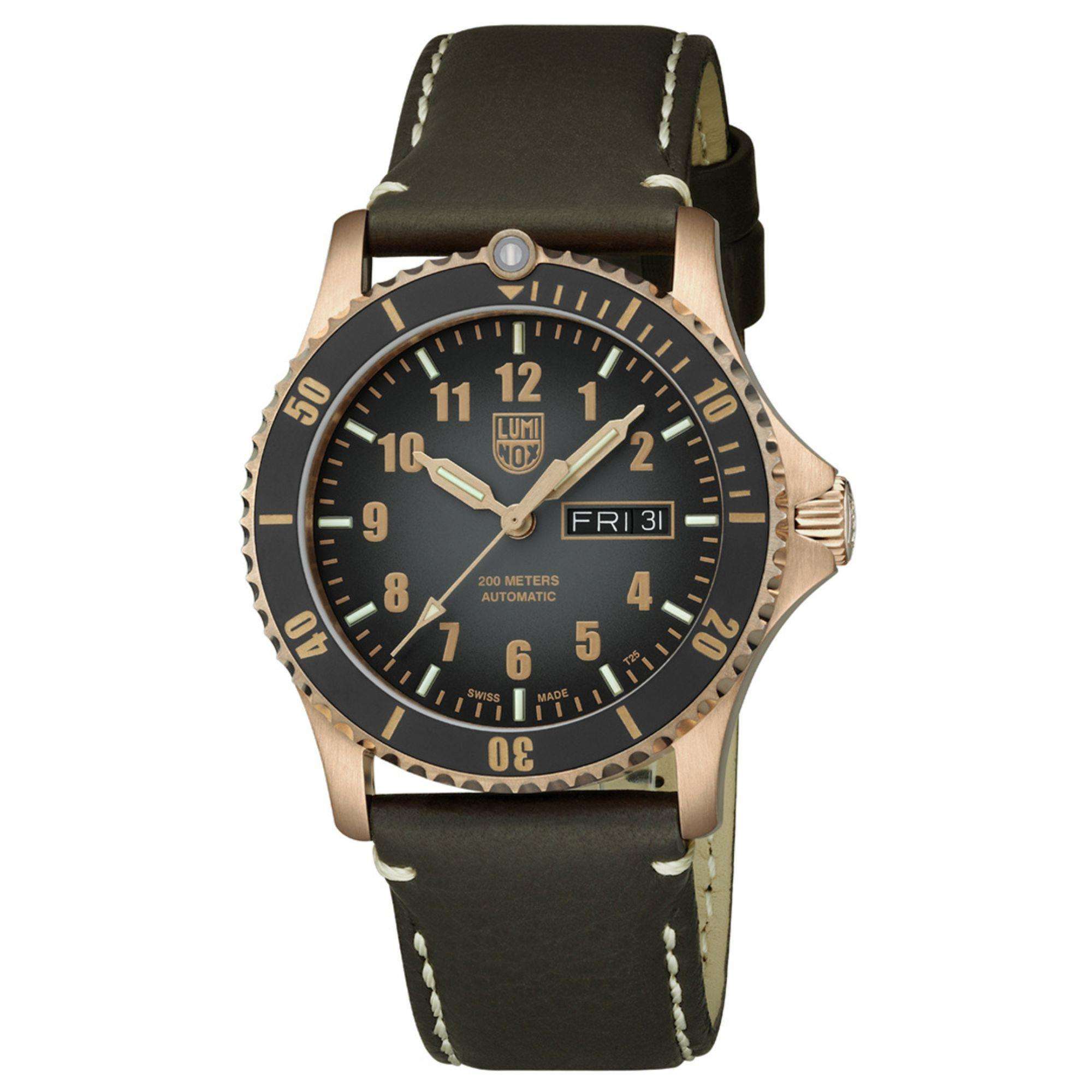 Luminox Sport Timer Black Dial Brown Leather Strap Limited Edition Men's Watch XS.0927