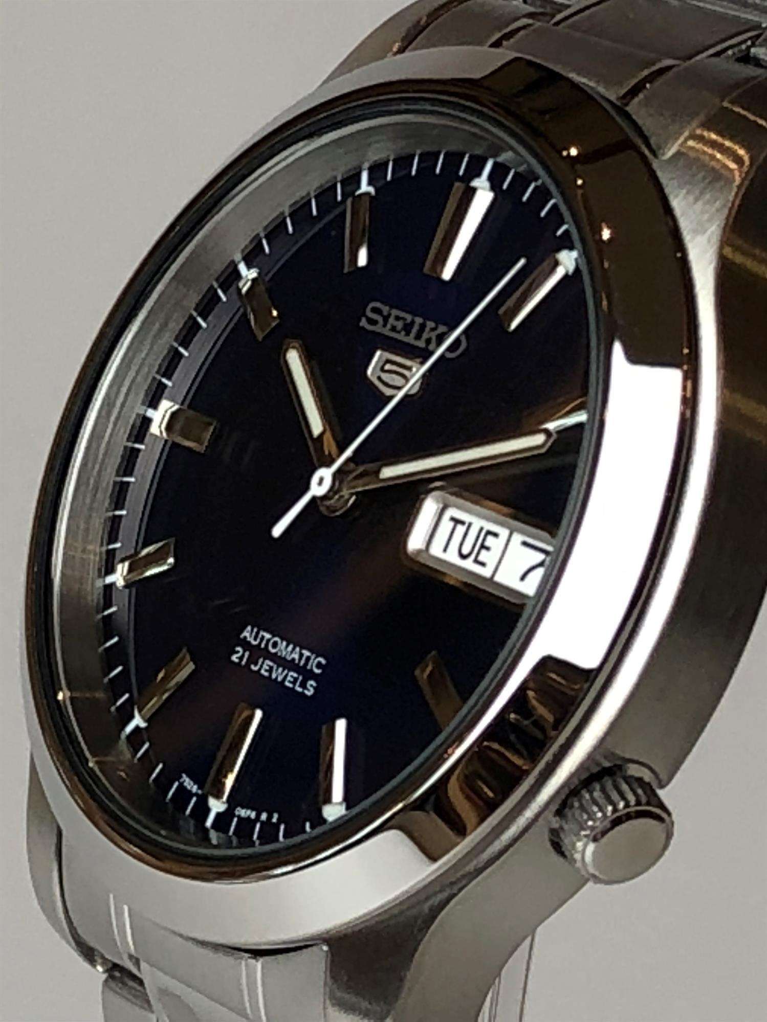 Seiko 5 Classic Automatic Blue Dial Steel Bracelet Men's Watch SNK793K1