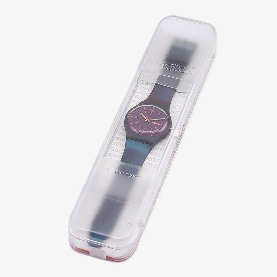 Swatch Metal Knit Quartz Silver Dial Milanese Watch SS08M100M