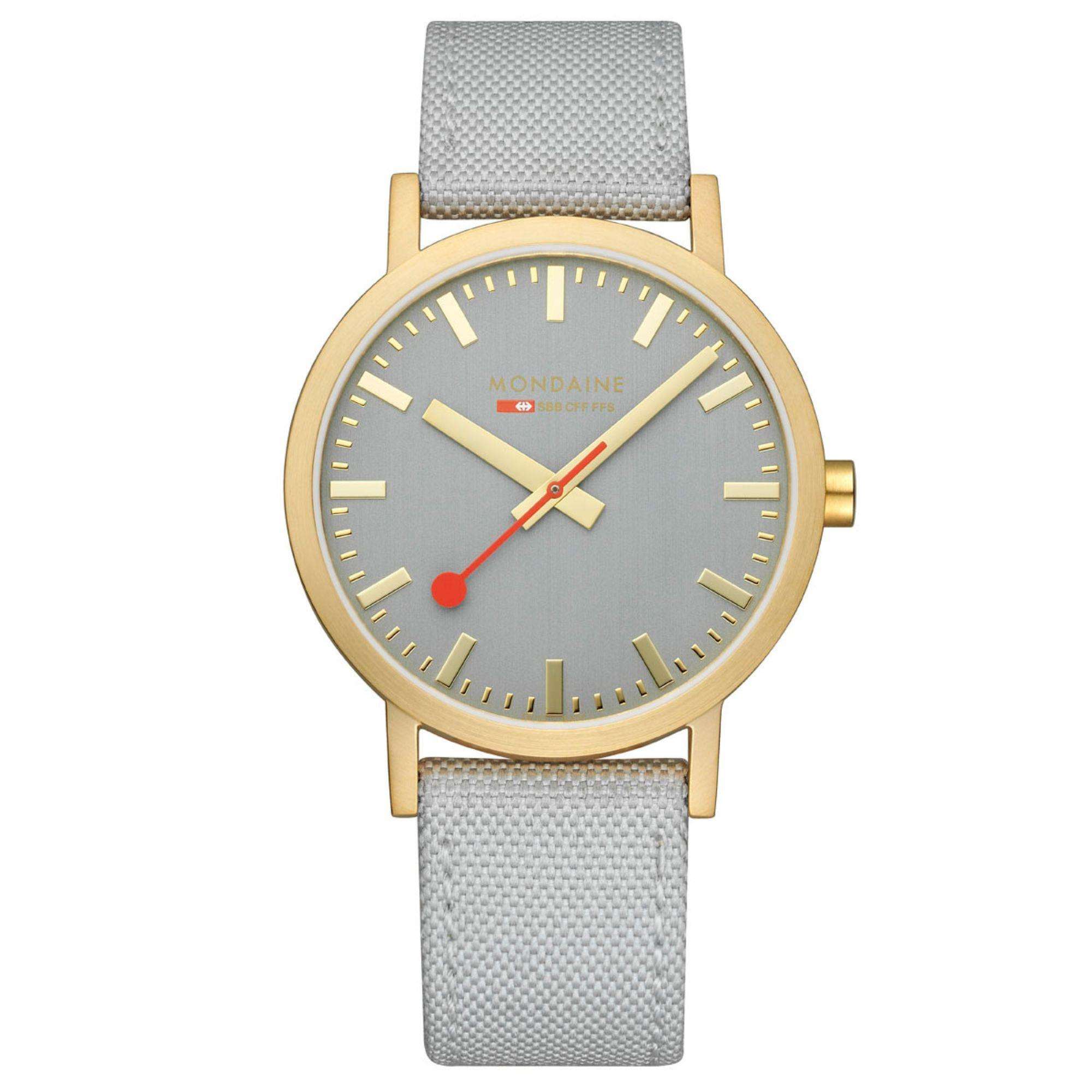 Mondaine Classic Grey Dial Grey Strap Unisex Watch A660.30360.80SBU