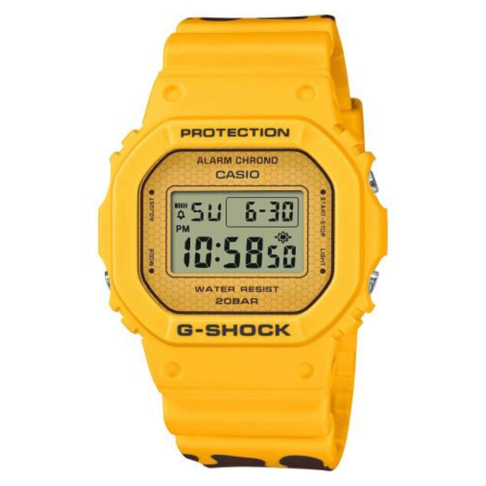 Casio G-Shock Summer Lovers Yellow Dial Yellow Rubber Strap Mens Watch DW-5600SLC-9ER
