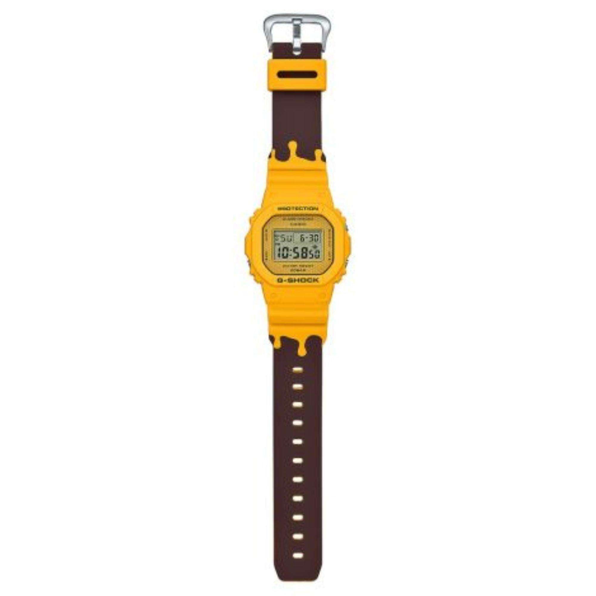 Casio G-Shock Summer Lovers Yellow Dial Yellow Rubber Strap Mens Watch DW-5600SLC-9ER