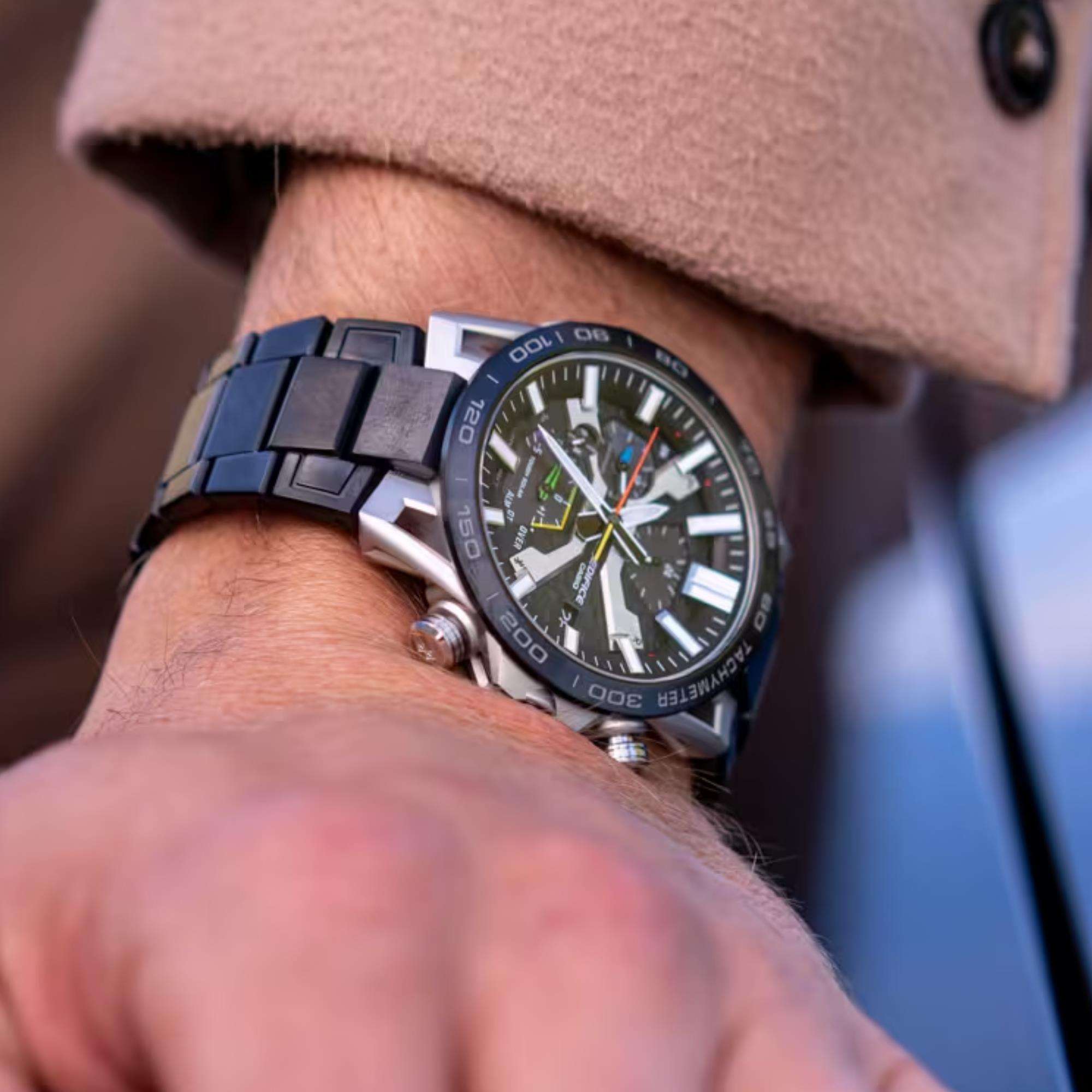 Casio Edifice Sospensione Solar Bluetooth Chronograph Grey Dial Men's Watch EQB-2000DC-1AER