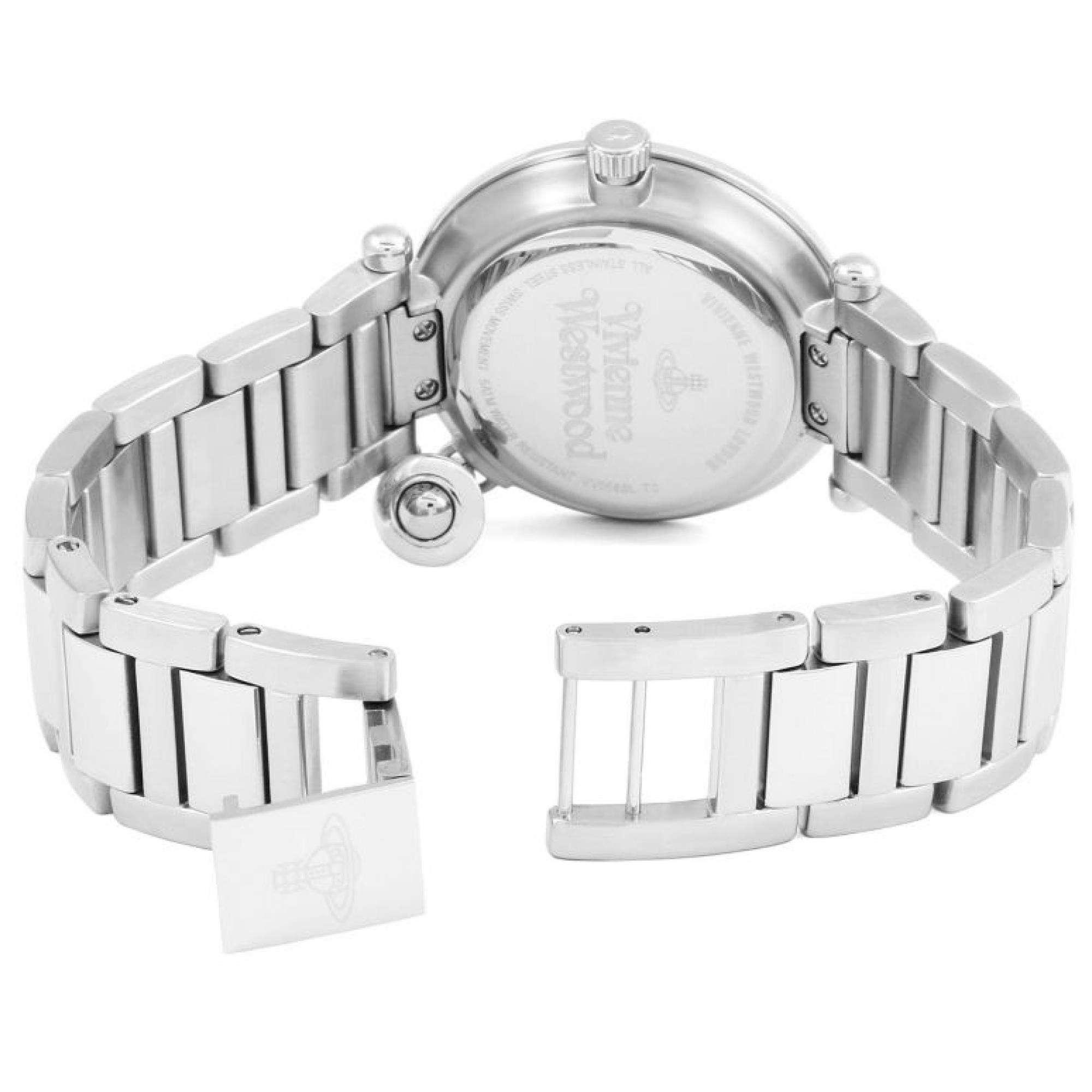 Vivienne Westwood Orb Stainless White Dial Steel Ladies Quartz Watch VV006SL