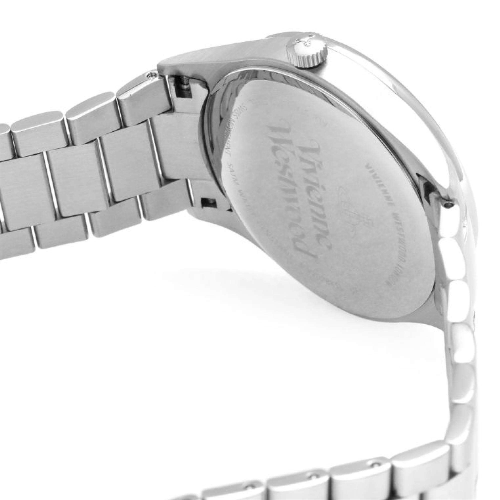 Vivienne Westwood The Cranbourne Black Dial Stainless Steel Bracelet Men's Watch VV207BKSL