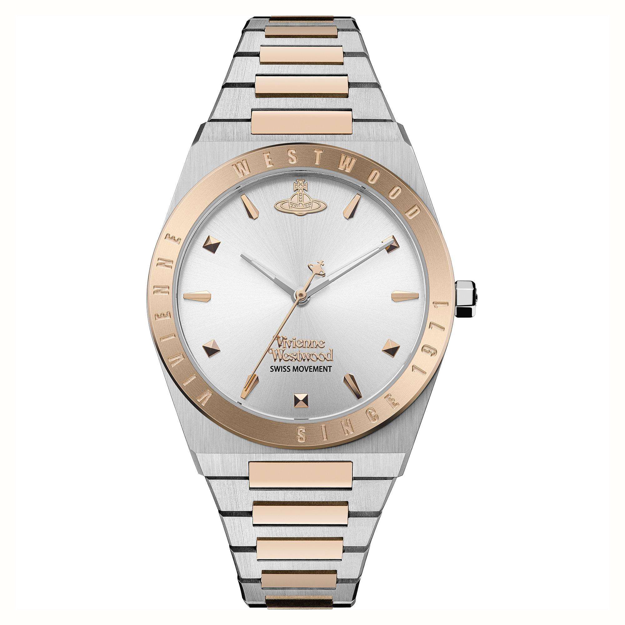 Vivienne Westwood Charterhouse Silver Dial Two Tone Stainless Steel Bracelet Ladies Watch VV244SLSR