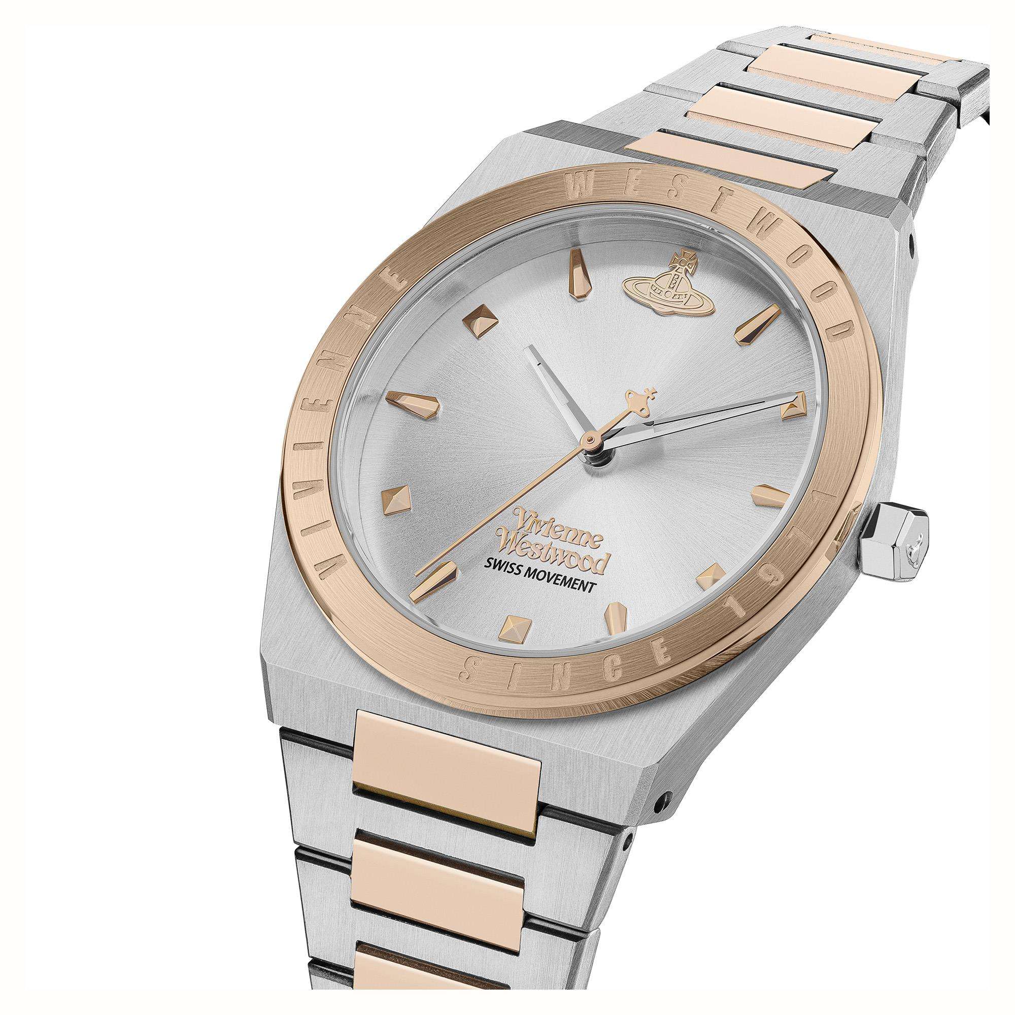 Vivienne Westwood Charterhouse Silver Dial Two Tone Stainless Steel Bracelet Ladies Watch VV244SLSR