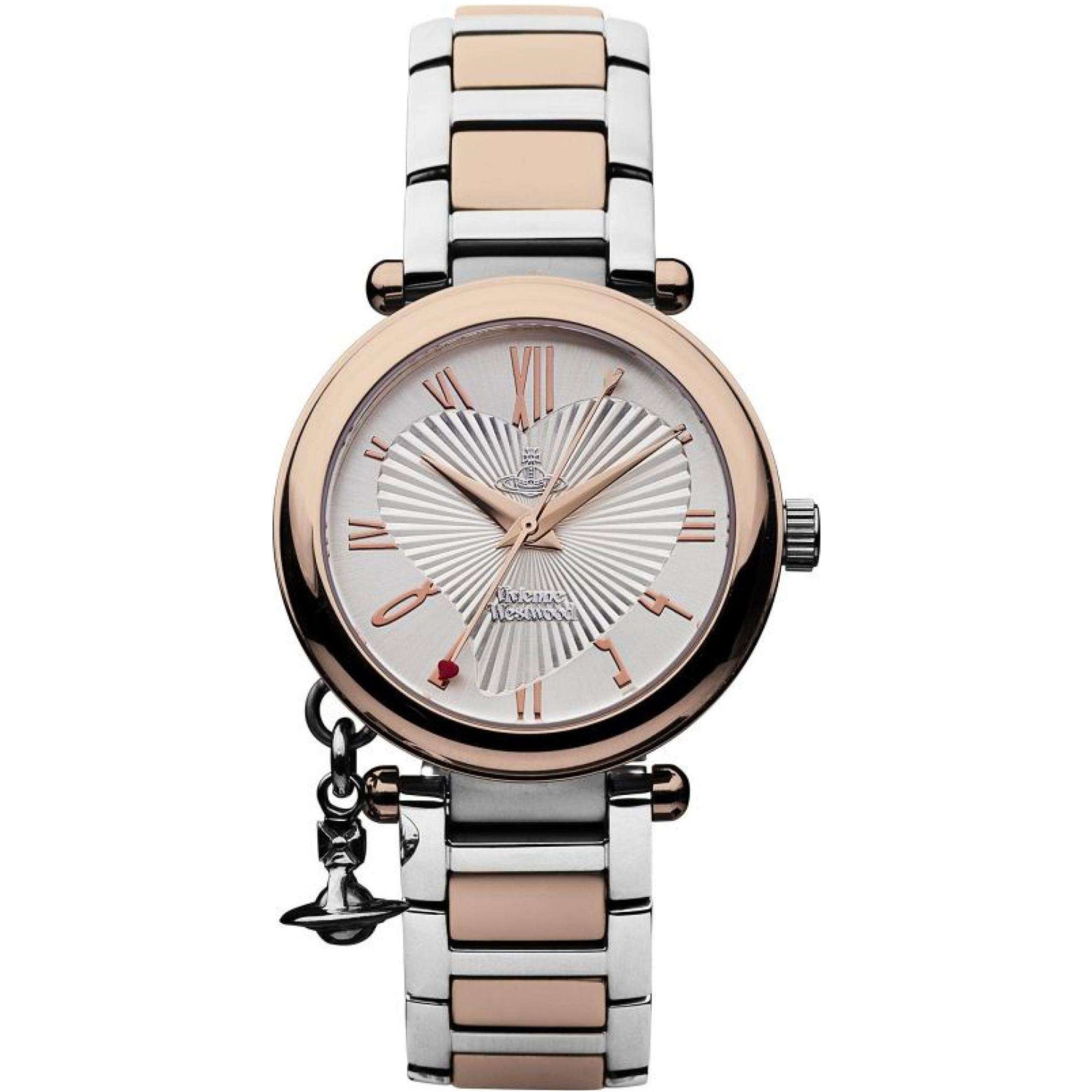 Vivienne Westwood Orb Quartz Silver Dial Two Tone Stainless Steel Bracelet Ladies Watch VV006RSSL
