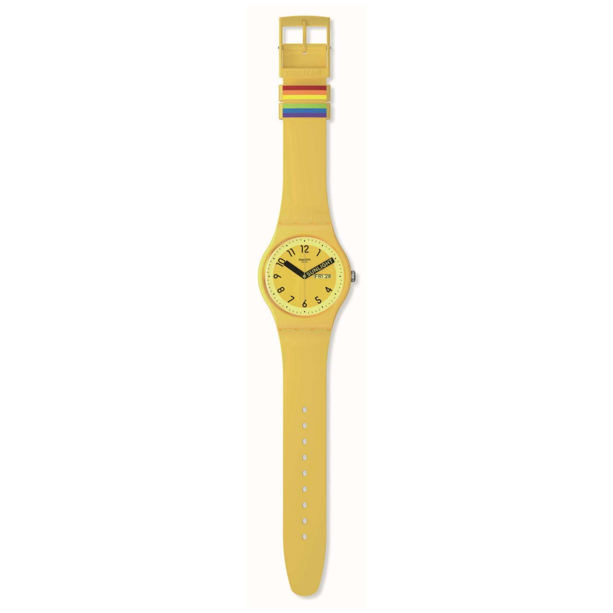 Swatch Pride 'Proudly Yellow' Quartz Yellow Dial Watch SO29J702