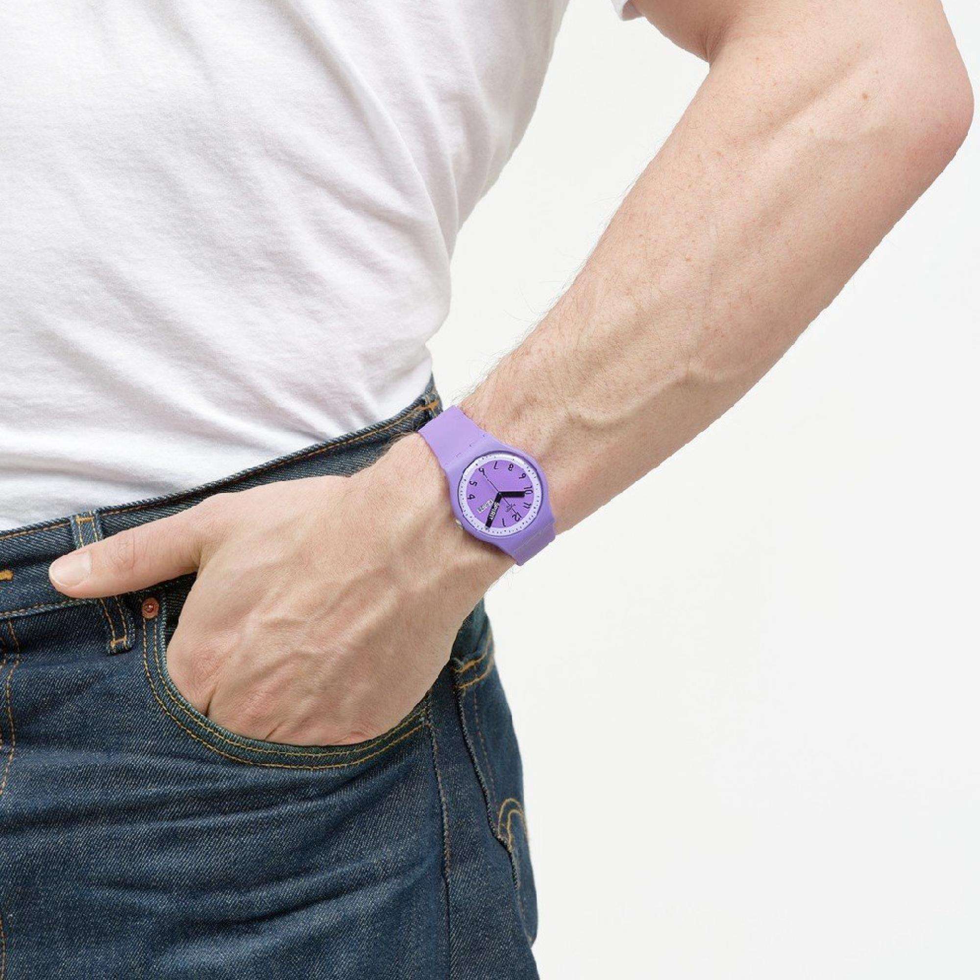Swatch Pride Spirit 'Proudly Violet' Quartz Purple Dial Watch SO29V700