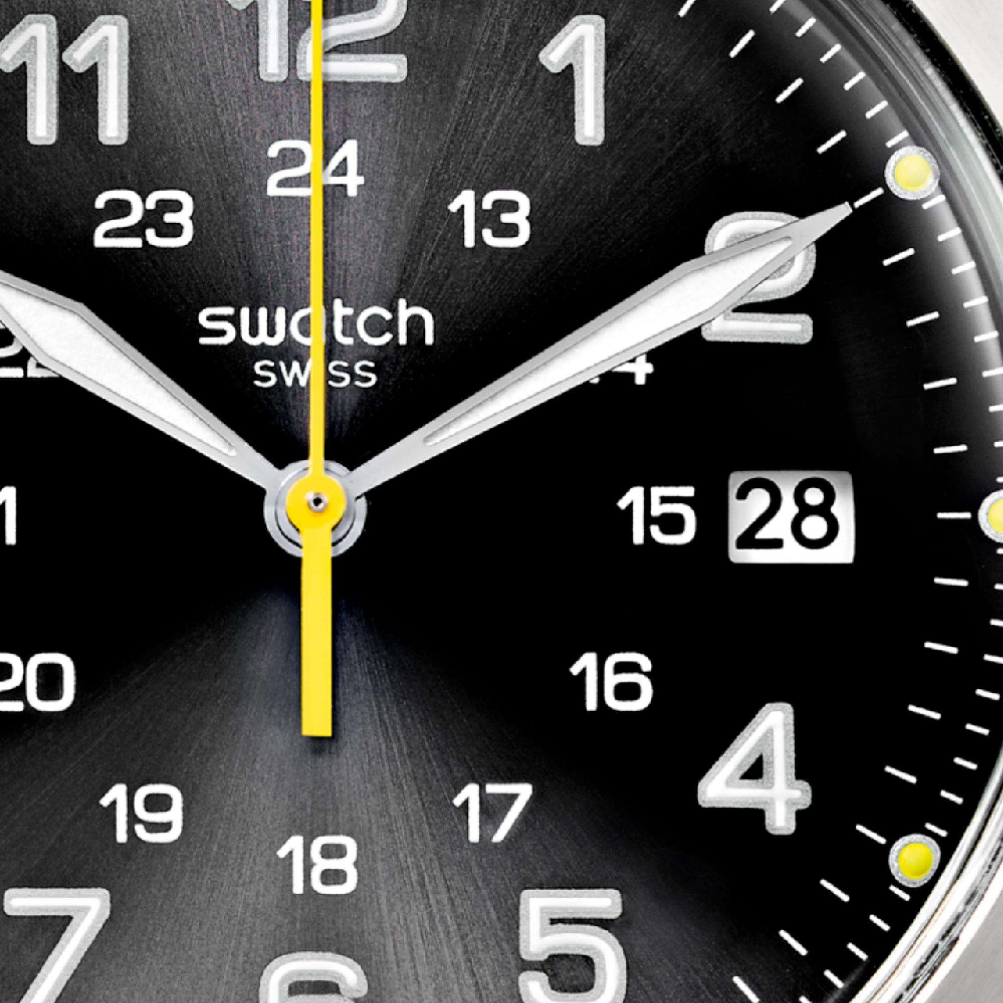 Swatch Irony Big Classic 'Happy Joe Lime Again' Quartz Black Dial Unisex Watch YWS439GC