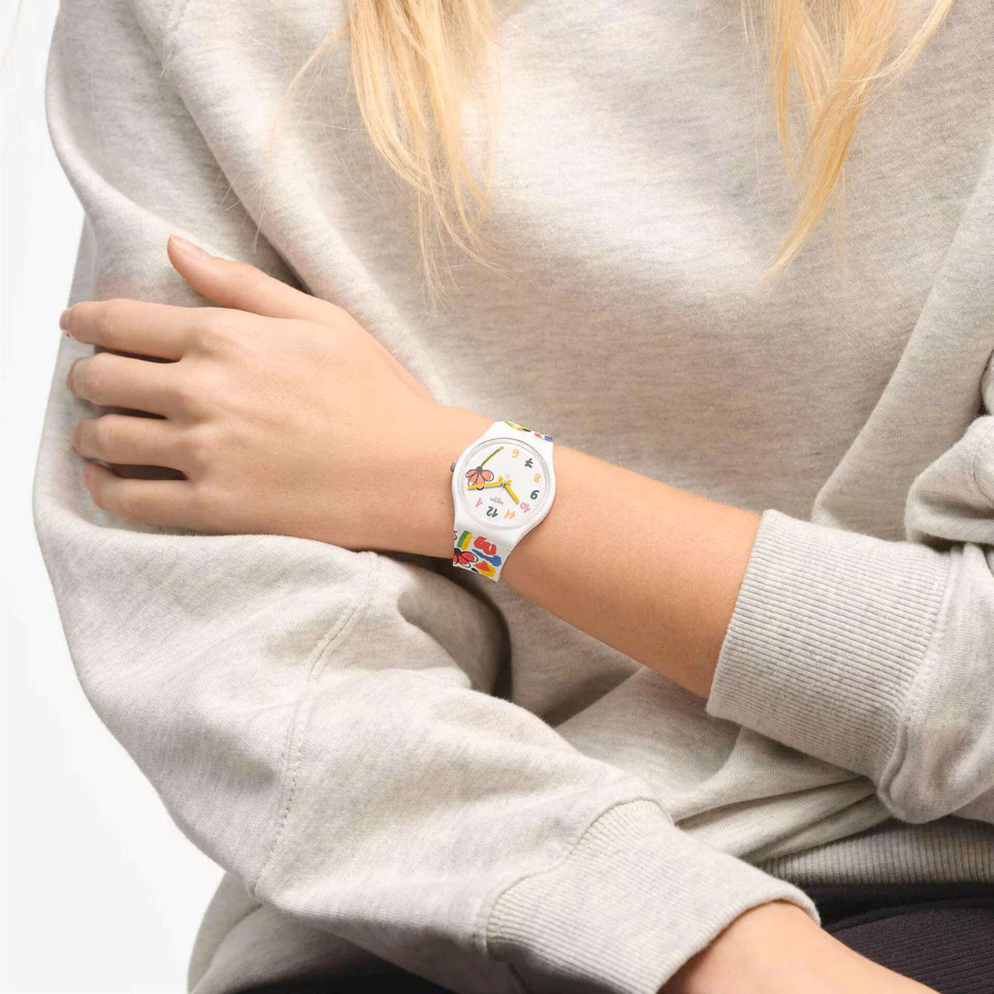 Swatch The March Collection FLOWERZ Quartz Unisex Watch SO28W108