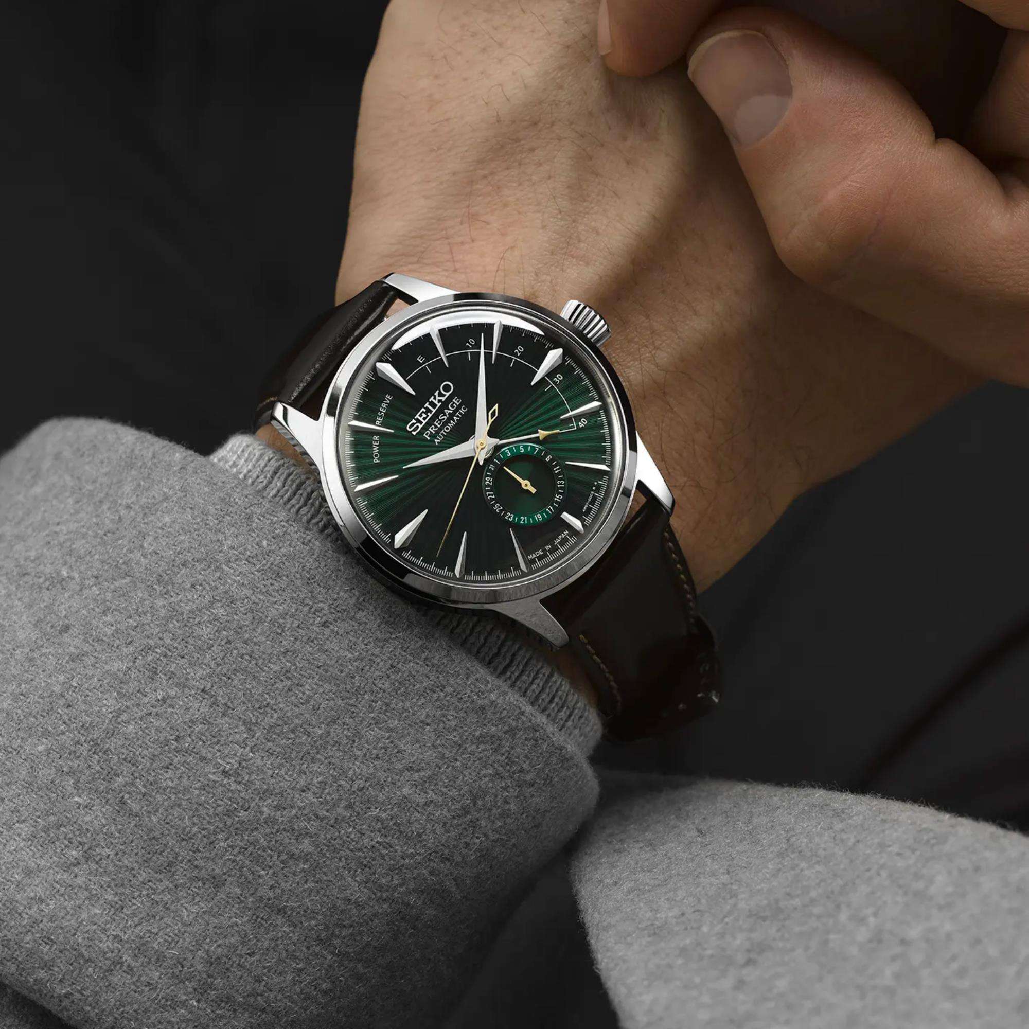 Seiko Presage Cocktail Time 'Midnight Mockingbird' Green Dial Men's Watch SSA459J1