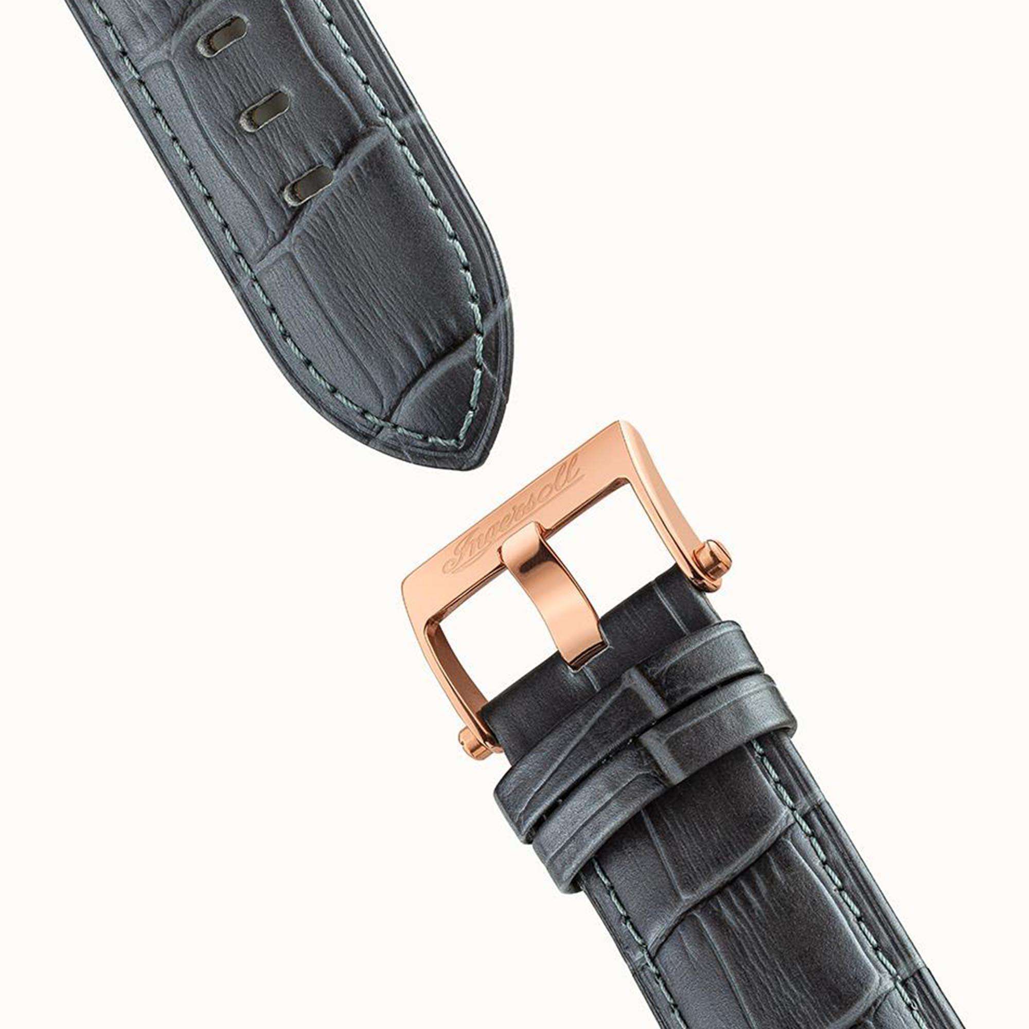 Ingersoll The Regent Automatic Black Dial Leather Strap Men's Watch I00302B