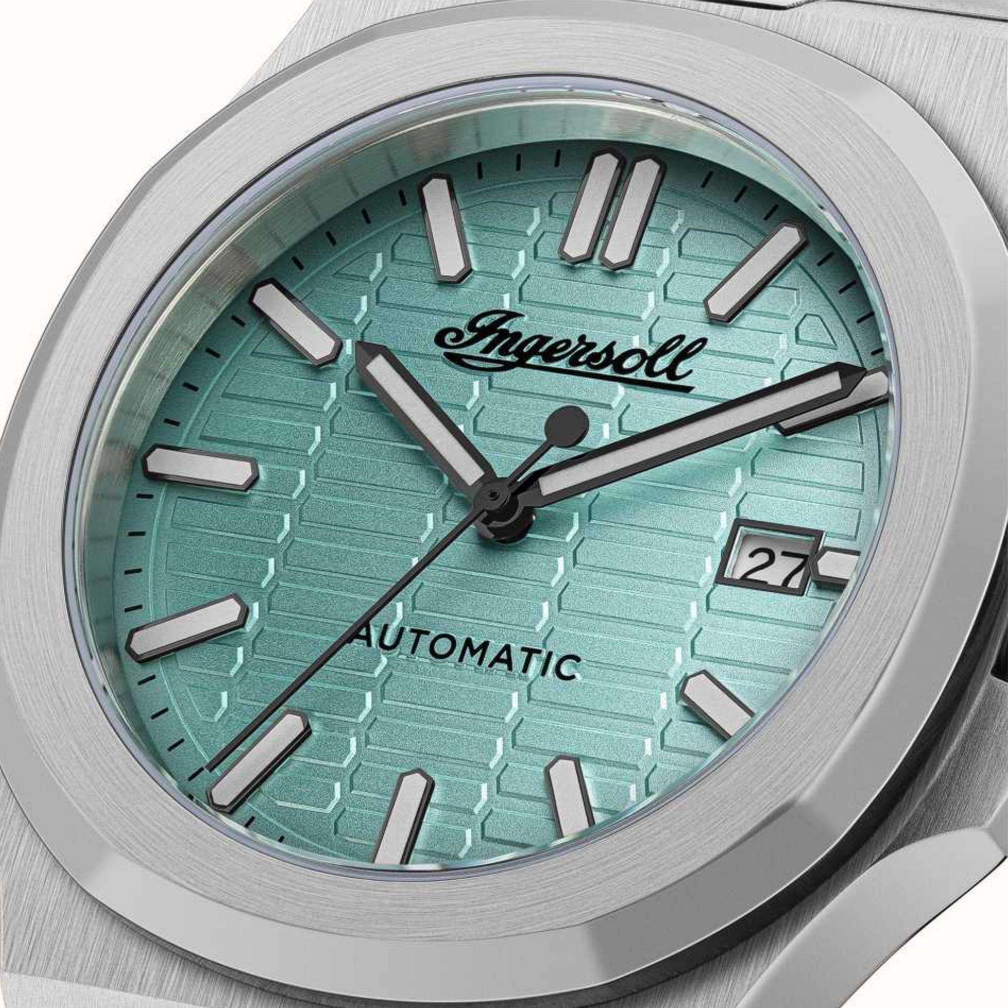 Ingersoll The Catalina 1892 Automatic Turquoise Dial Steel Bracelet Men's Watch I11804