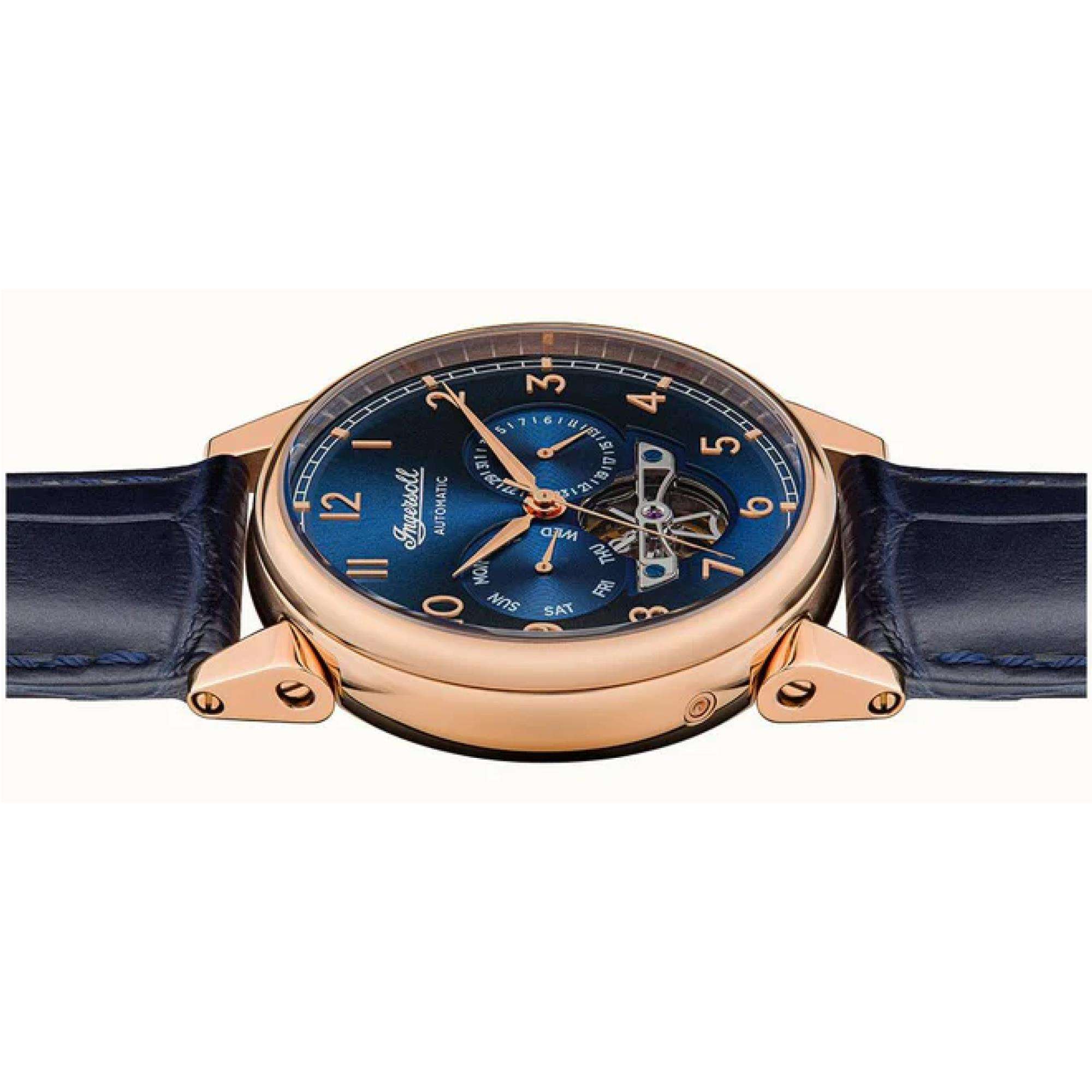 Ingersoll The Swing 1892 Gents Automatic Watch Blue Dial Blue Leather Strap I12702